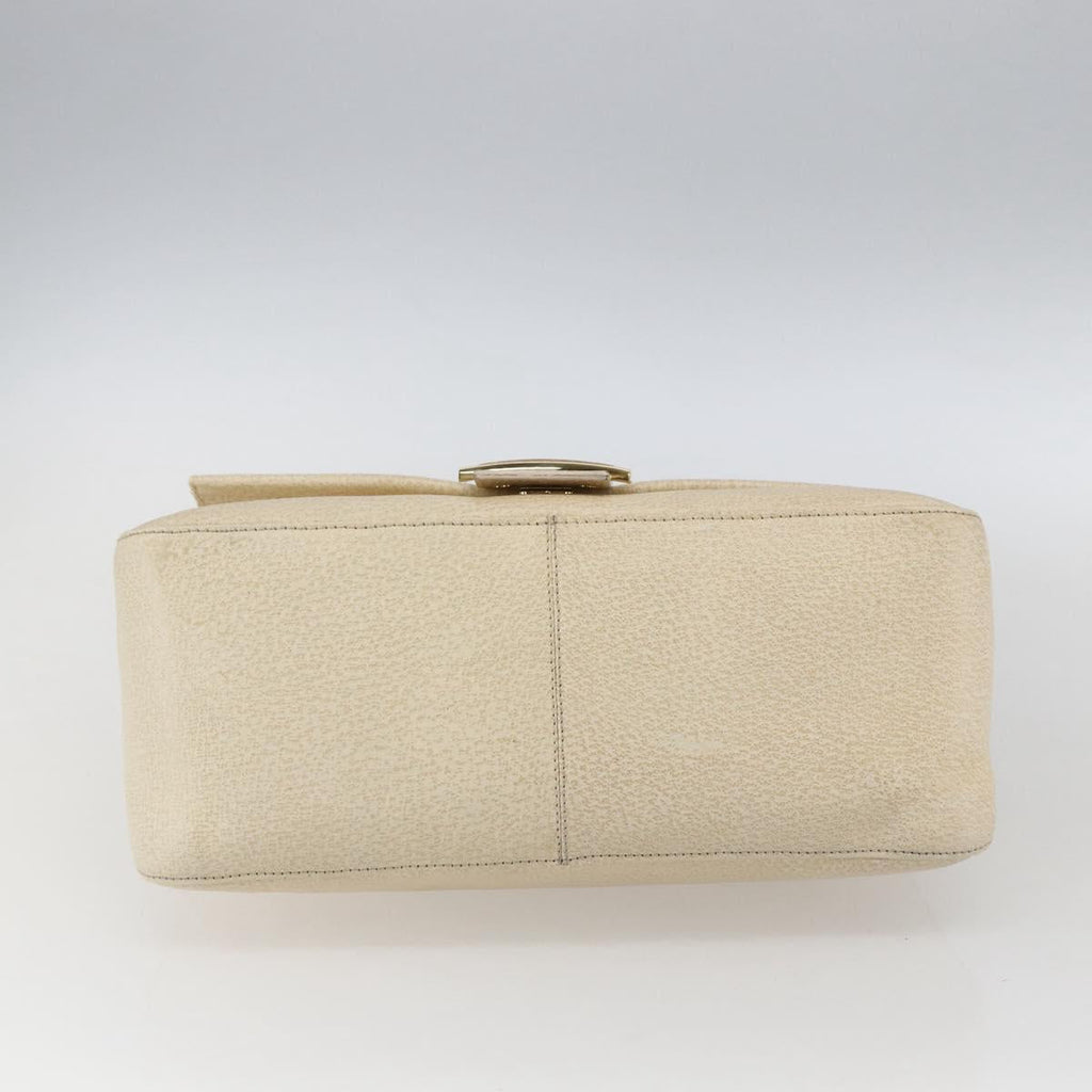 Fendi Mamma Baguette Shoulder Bag Canvas Beige Leather Shoulder Bag Bag (Pre-Owned)