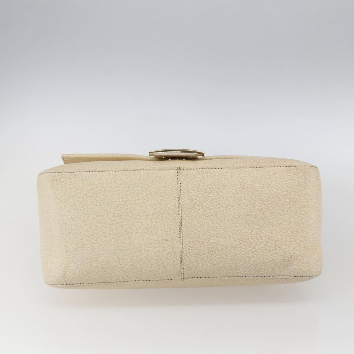 Fendi Mamma Baguette Shoulder Bag Canvas Beige Leather Shoulder Bag Bag (Pre-Owned)