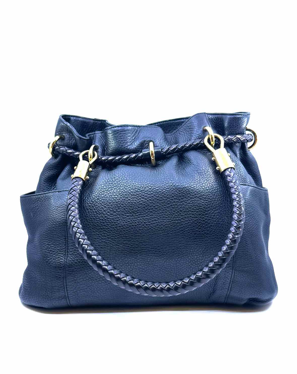 MICHAEL KORS Black Leather Solid Handbag
