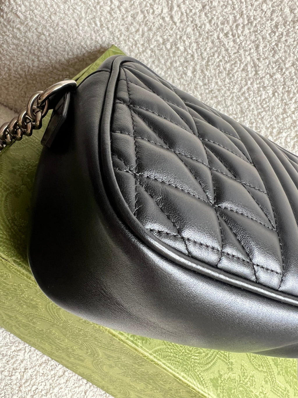 Gucci Aria GG Black Marmont Small Shoulder Bag (RRP £1440)