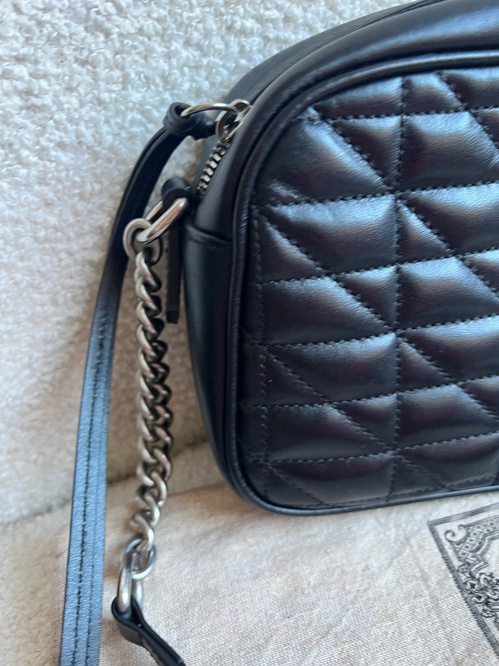 Gucci Aria GG Black Marmont Small Shoulder Bag (RRP £1440)