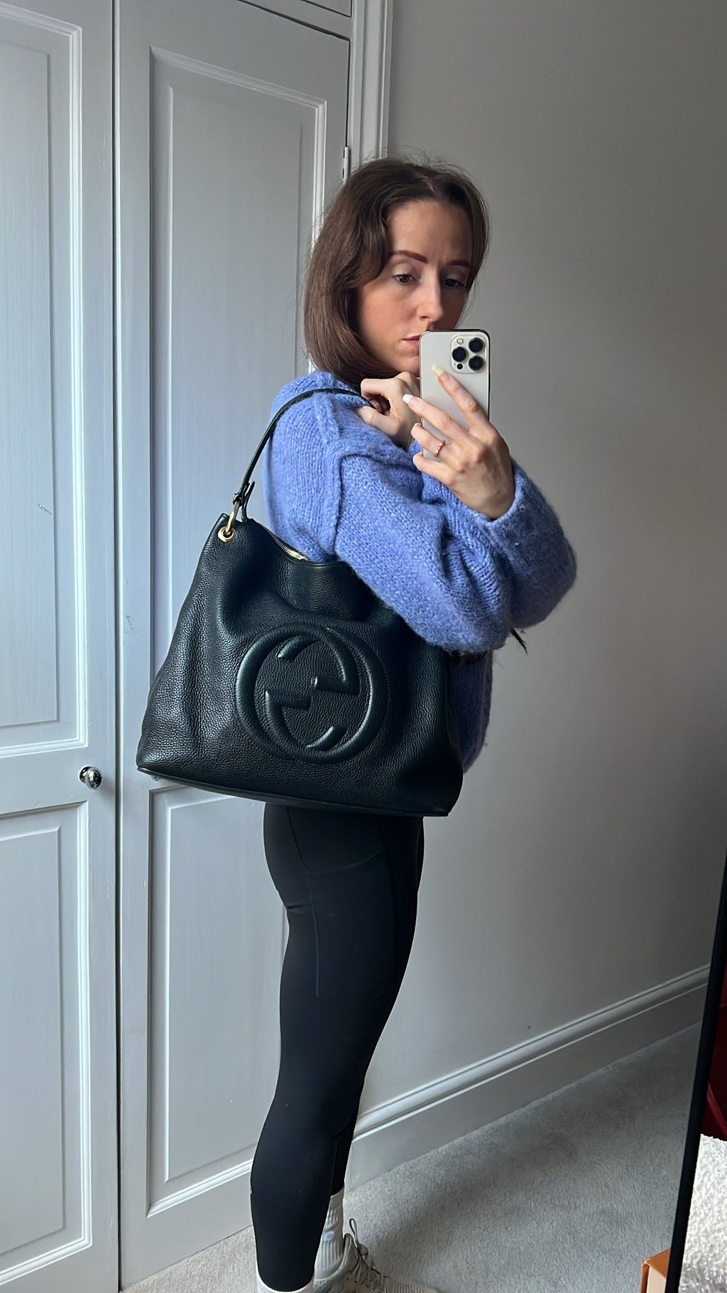 Gucci Soho Large Hobo in Black Pebbled Calfskin