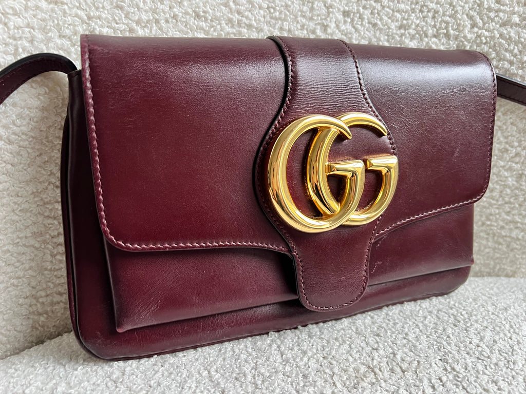 Gucci Burgundy Small Arli Shoulder Bag
