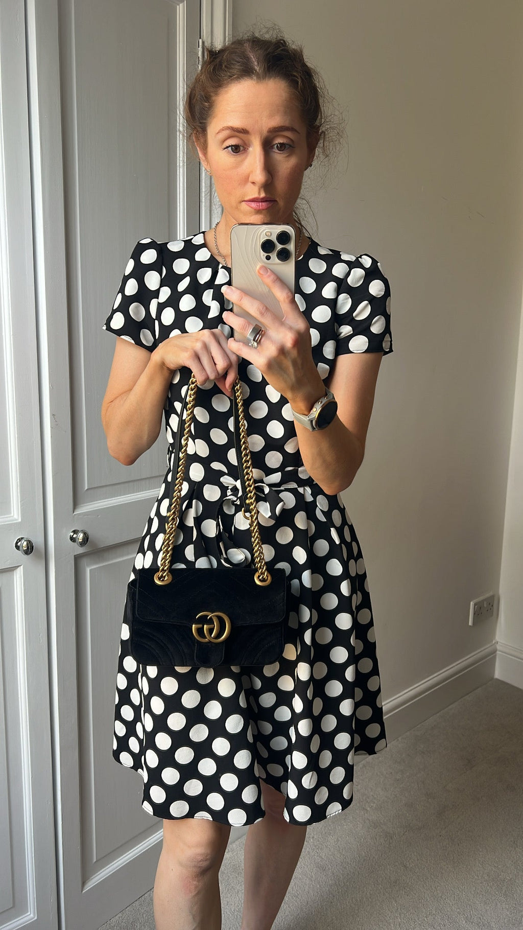 Gucci GG Black Velvet Marmont Mini Shoulder Bag (RRP £1395)