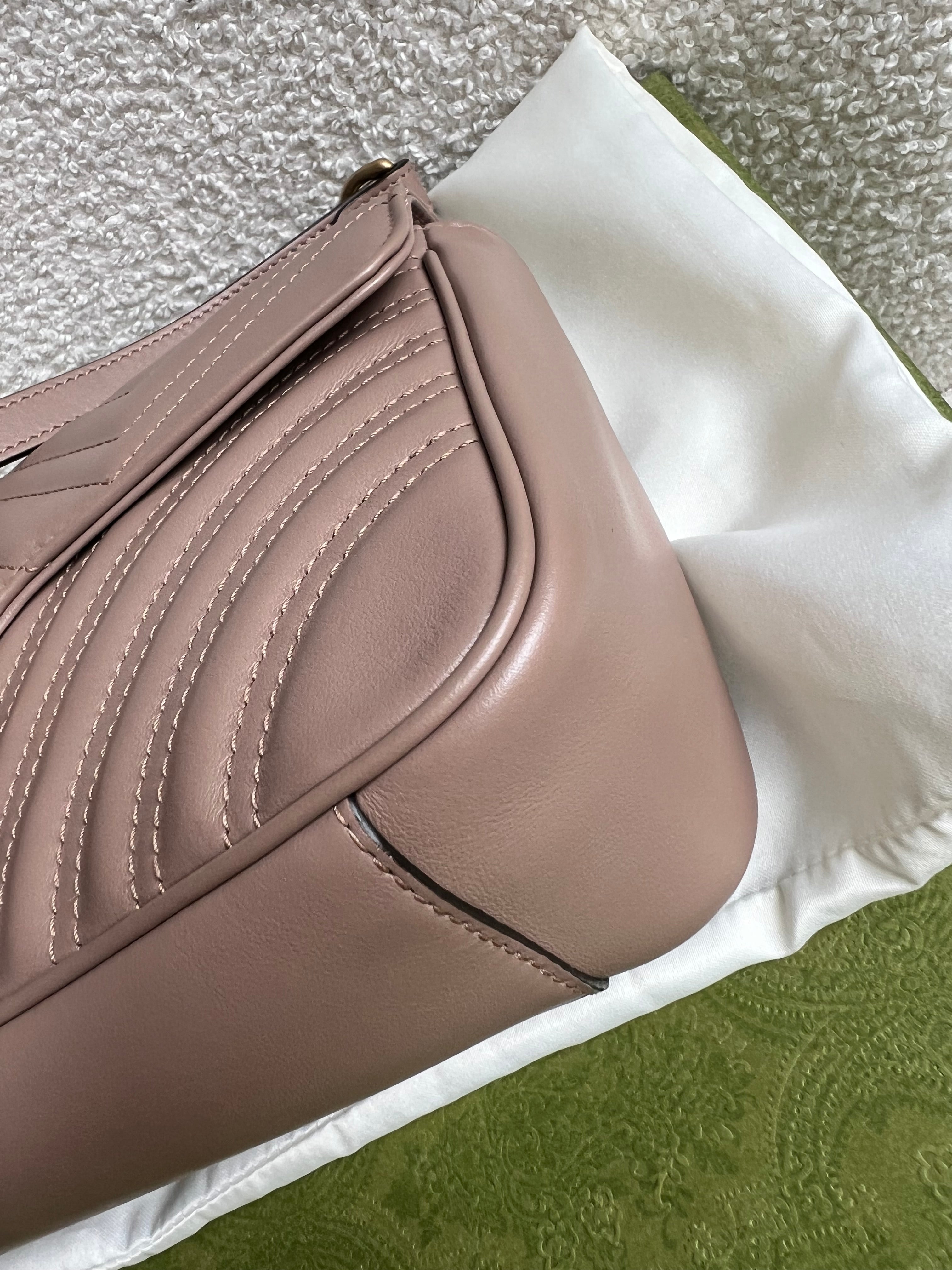 Gucci GG Dusty Pink Marmont Small Shoulder Bag (RRP £2070)