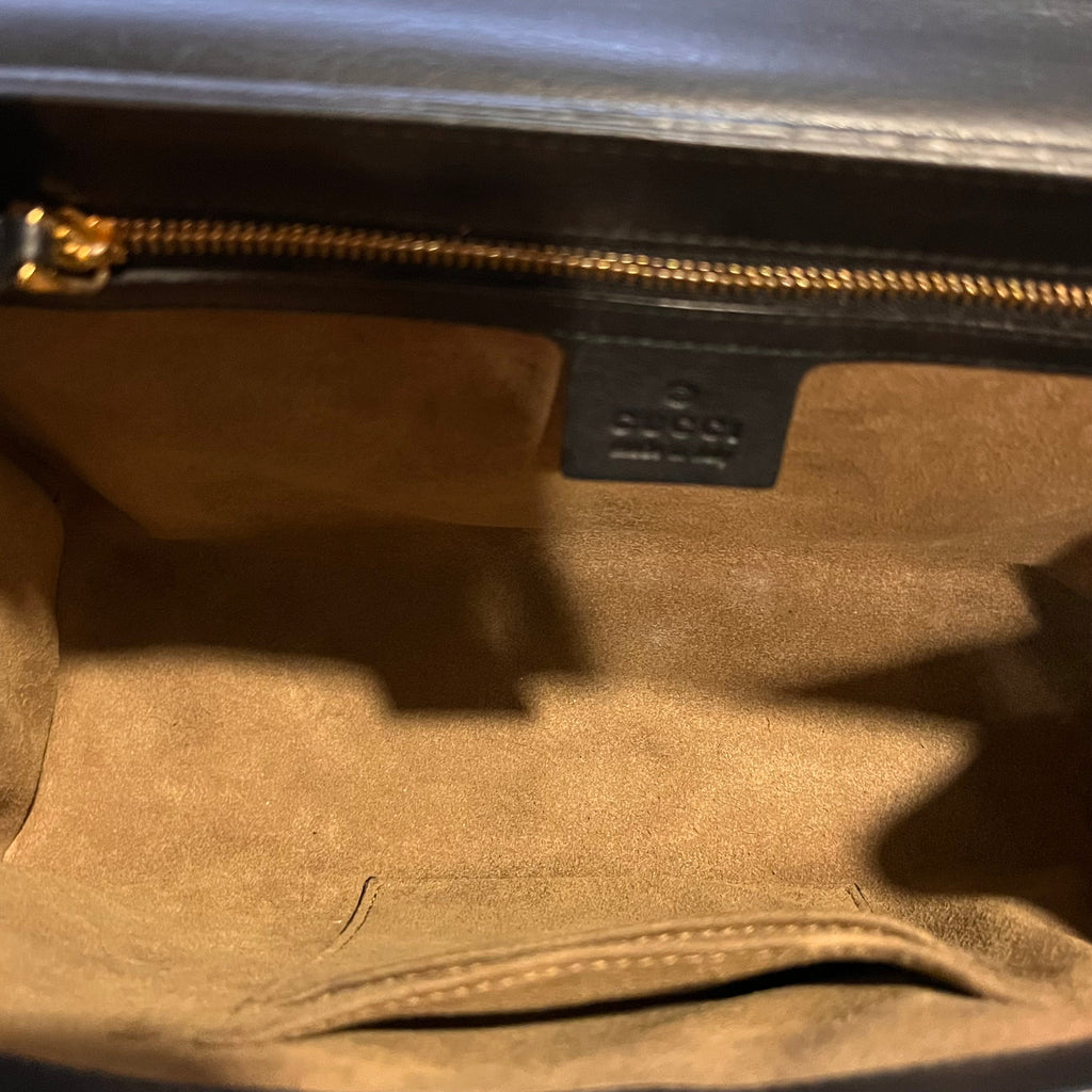 GUCCI Padlock Large Brown GG Supreme Canvas Shoulder Bag