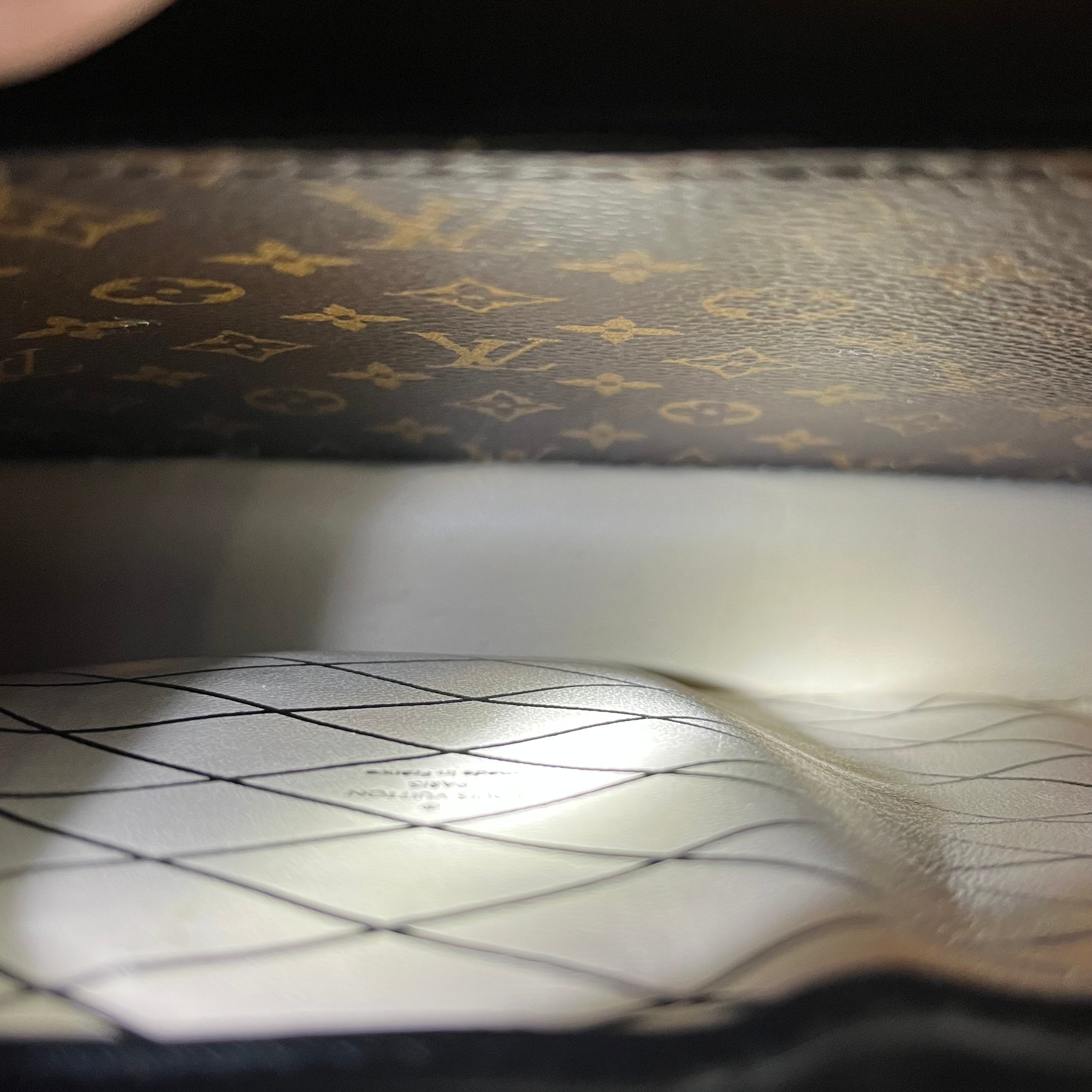 LOUIS VUITTON Trunk Clutch Reverse Monogram Canvas Clutch