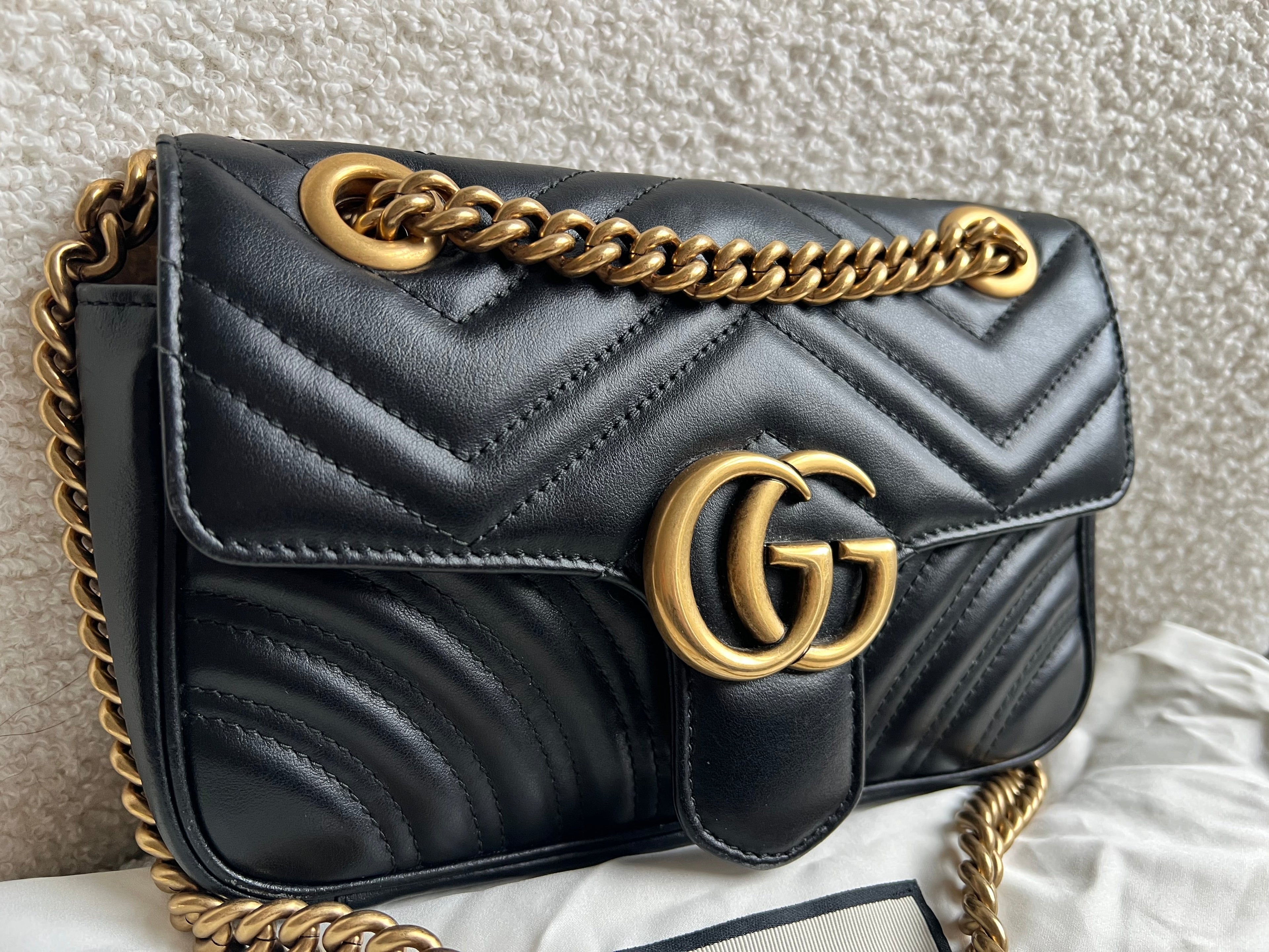 Gucci GG Black Marmont Mini Shoulder Bag (RRP £1,890)