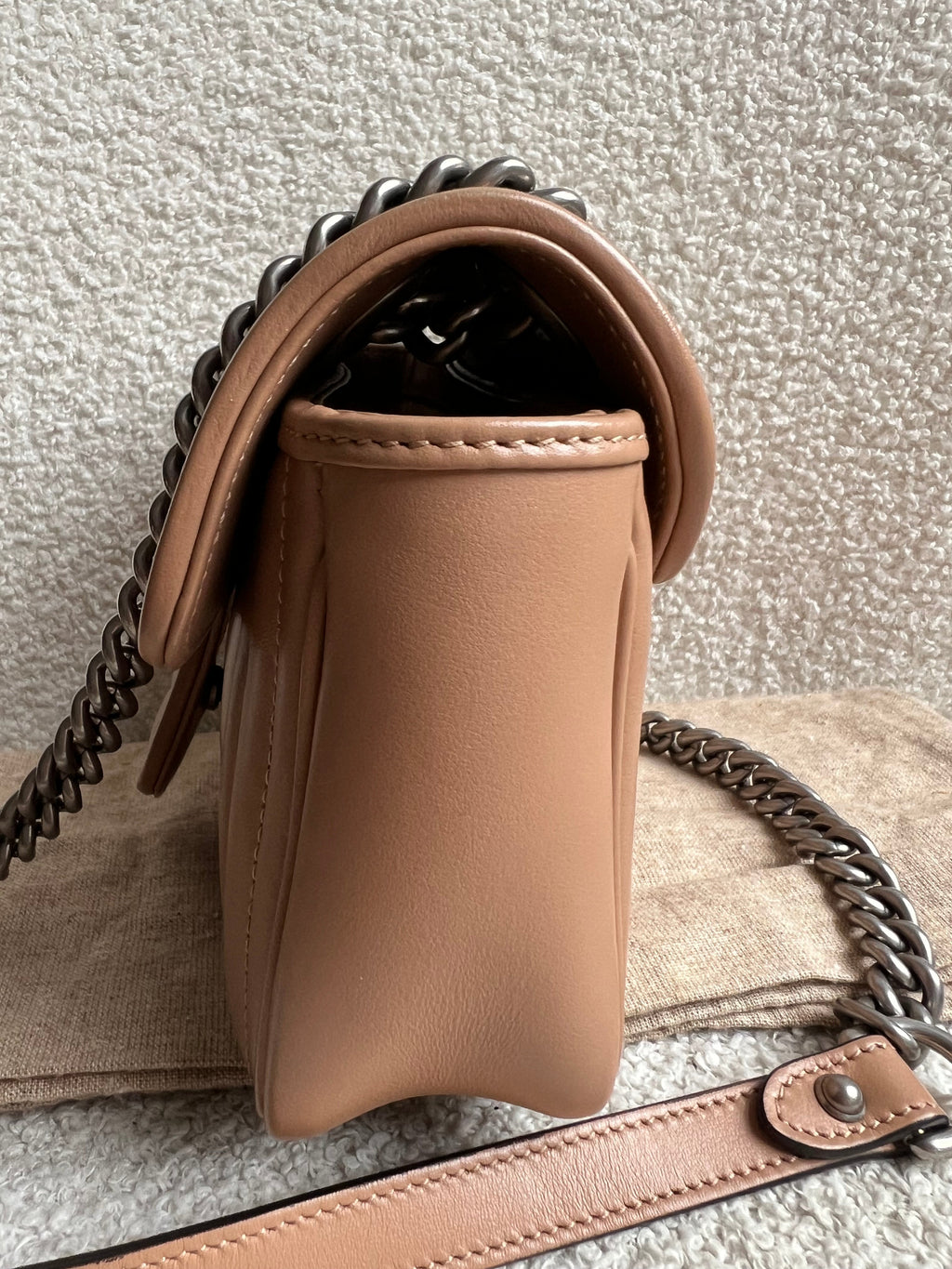 Gucci GG Beige Aria Marmont Mini Shoulder Bag (RRP £1800)