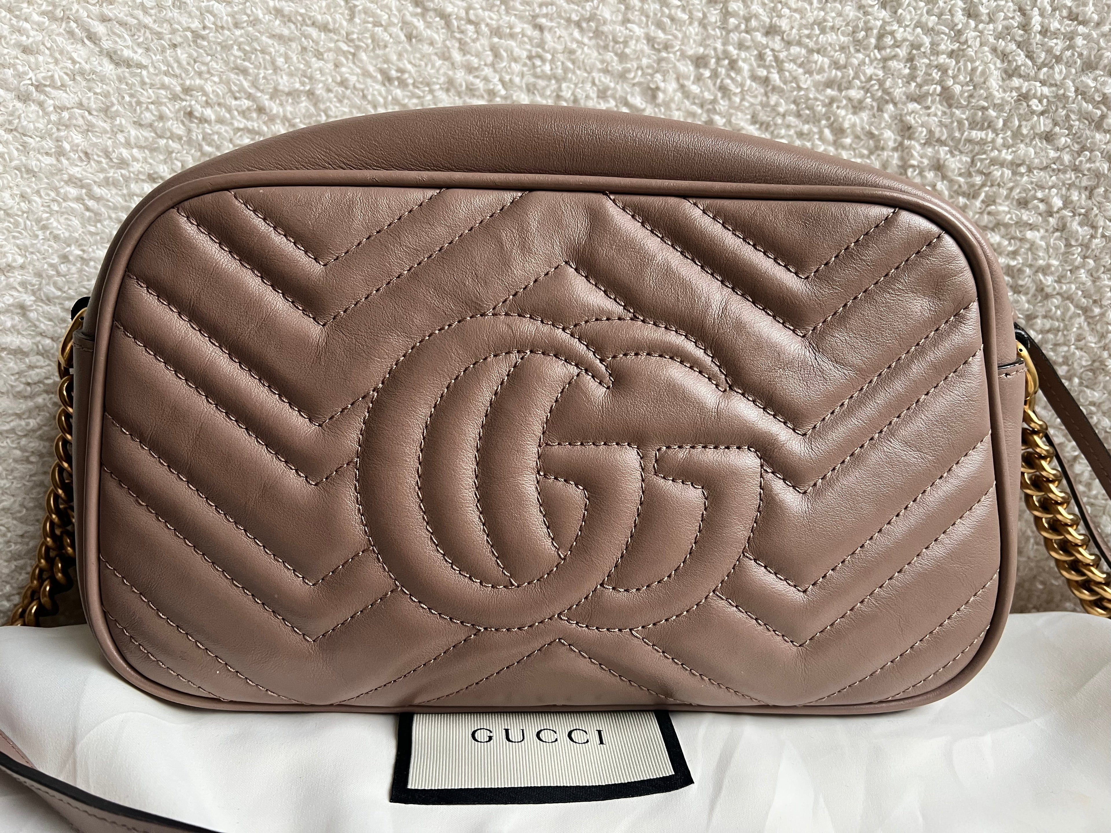 Gucci GG Marmont Dusty Pink Small Shoulder Bag (RRP £1440)