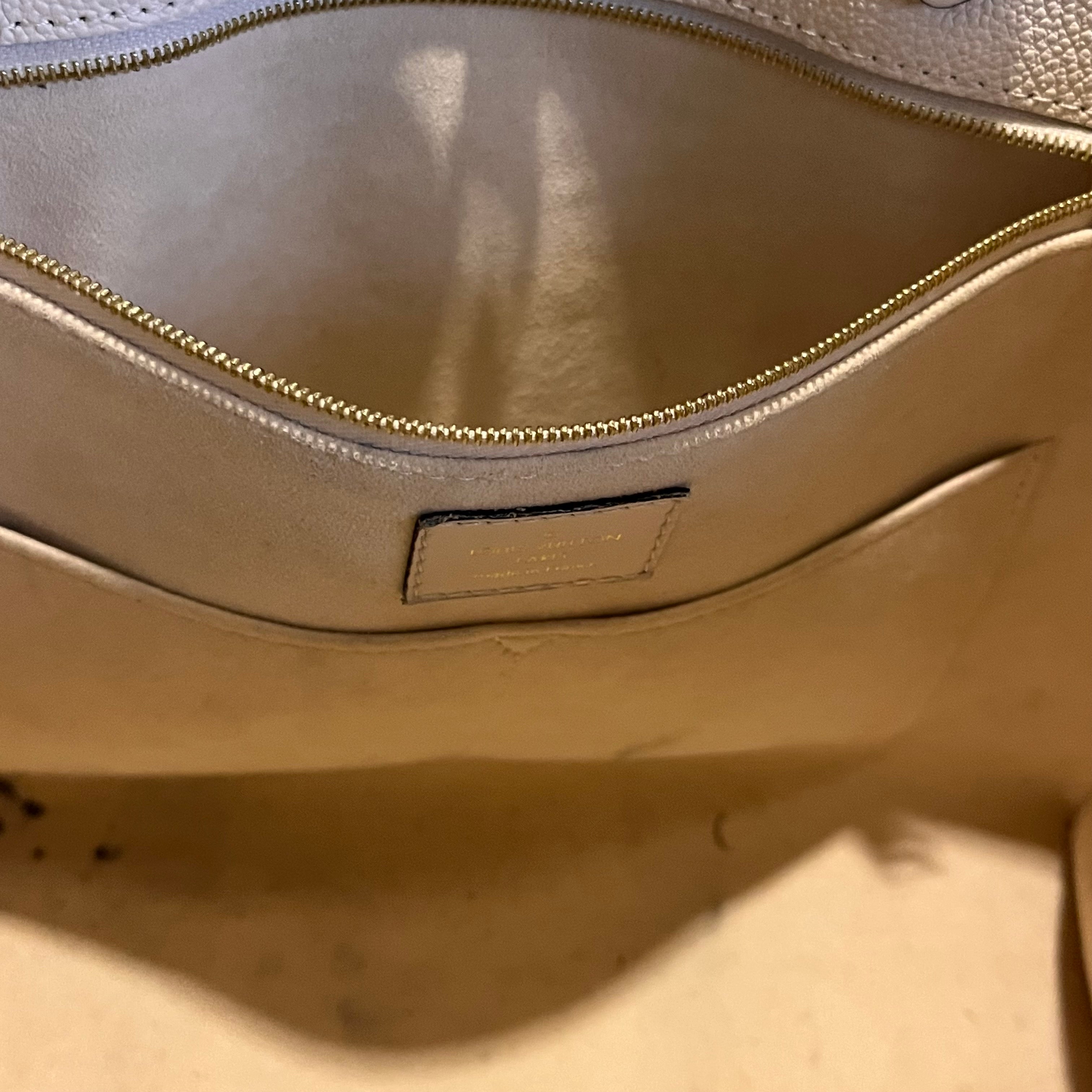 LOUIS VUITTON OnTheGo MM Beige Empriente Giant Monogram Leather Tote