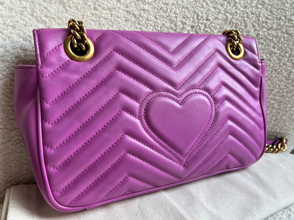Gucci GG Hot Pink Marmont Small Shoulder Bag (RRP £2070)