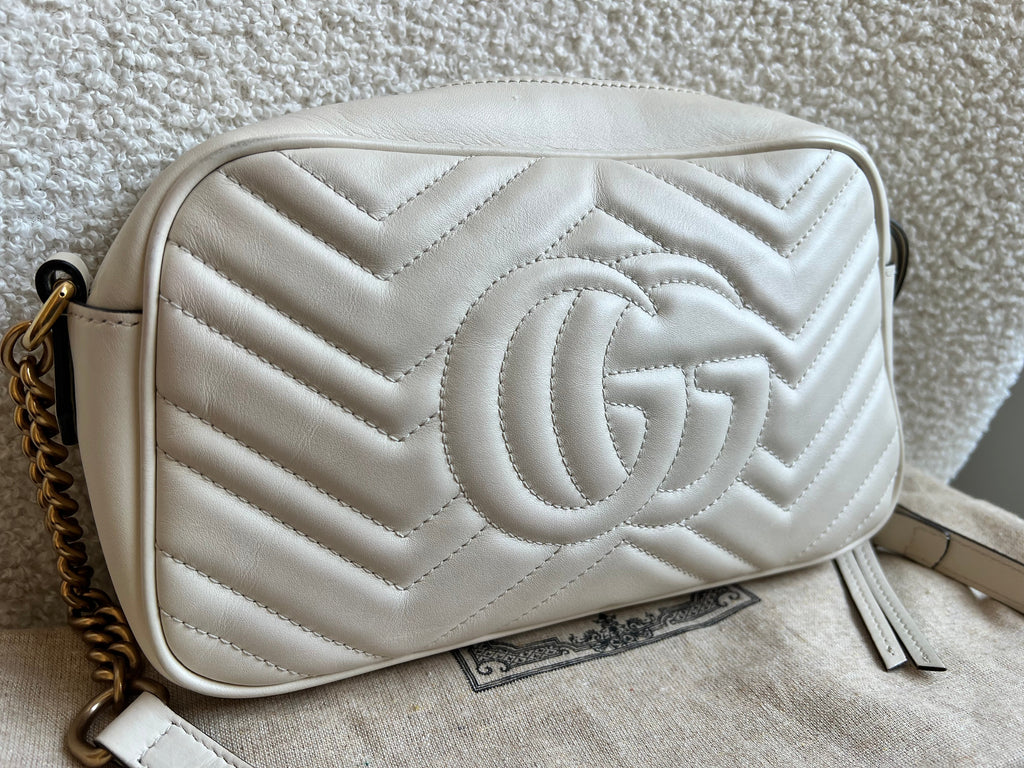 Gucci GG White Marmont Small Shoulder Bag (RRP £1440)