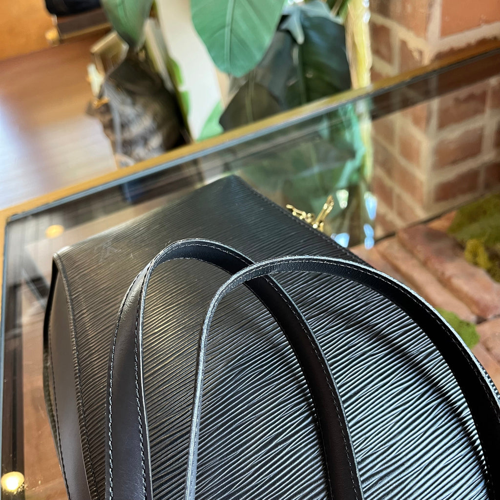 LOUIS VUITTON Mabillon Black Epi Leather Vintage Backpack