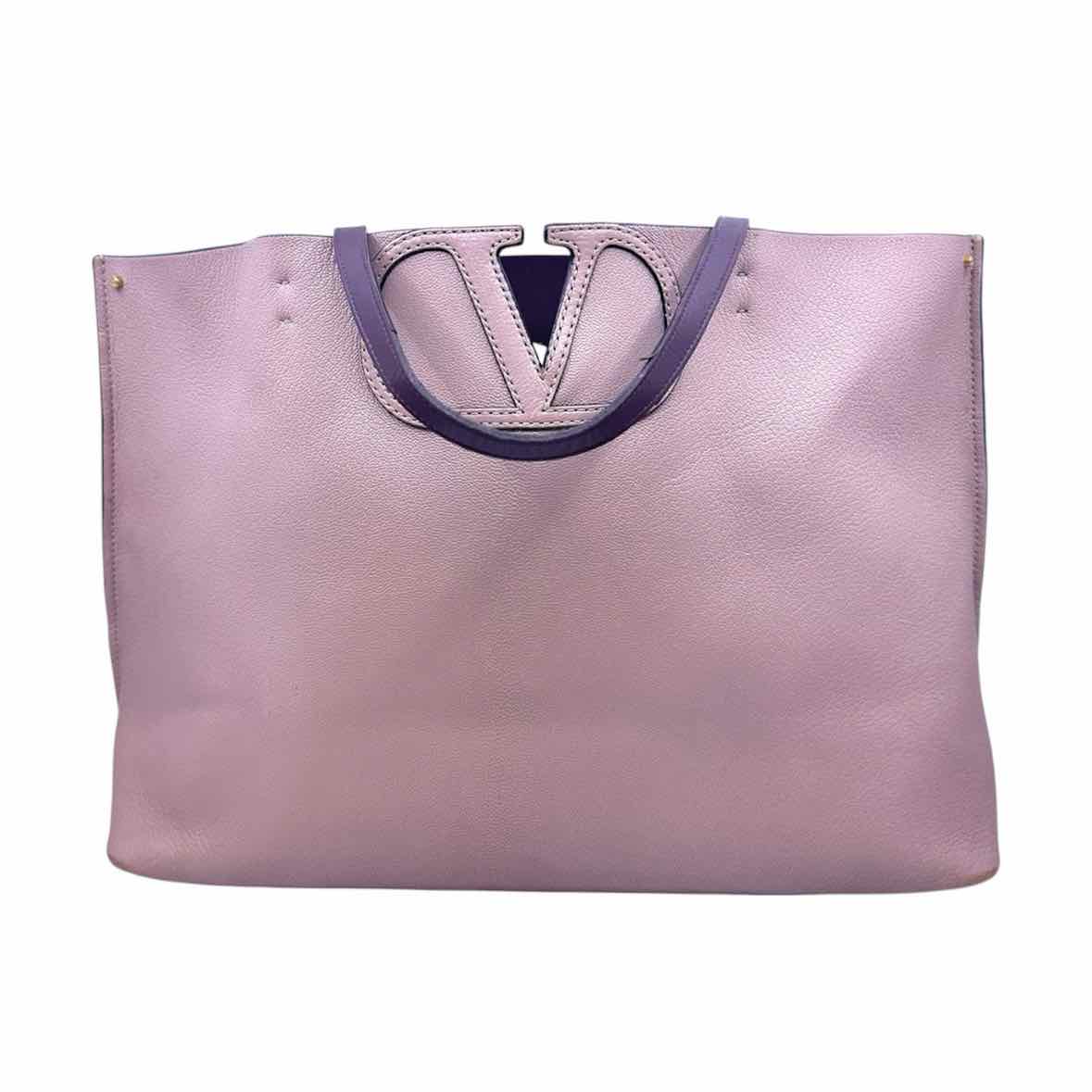 VALENTINO Taupe Leather Solid Handbag