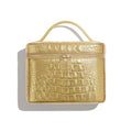 CHANEL METALLIC CROC EMBOSSED CALFSKIN CALASSIC VANITY BAG