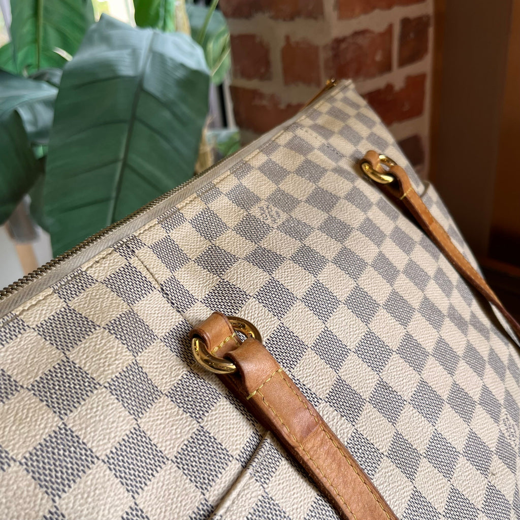LOUIS VUITTON Totally MM Damier Azur Canvas Tote