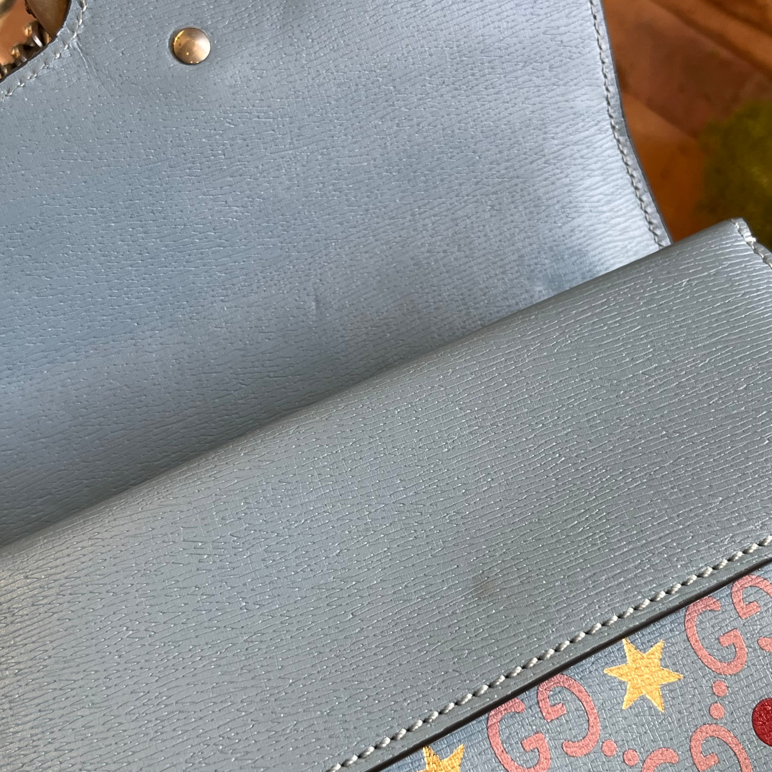 GUCCI Dionysus Mini Valentine's Day Exclusive Blue Calfskin Shoulder Bag
