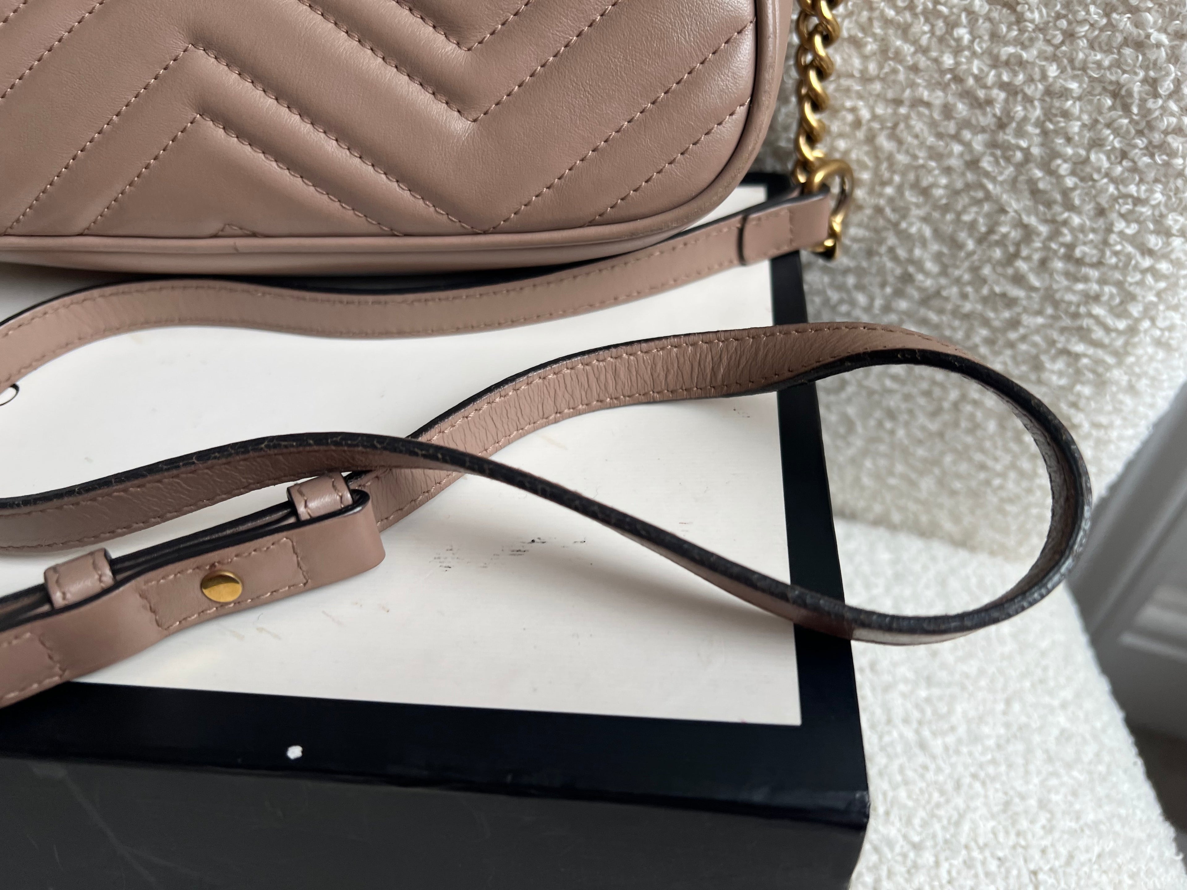 Gucci GG Marmont Dusty Pink Small Shoulder Bag (RRP £1440)