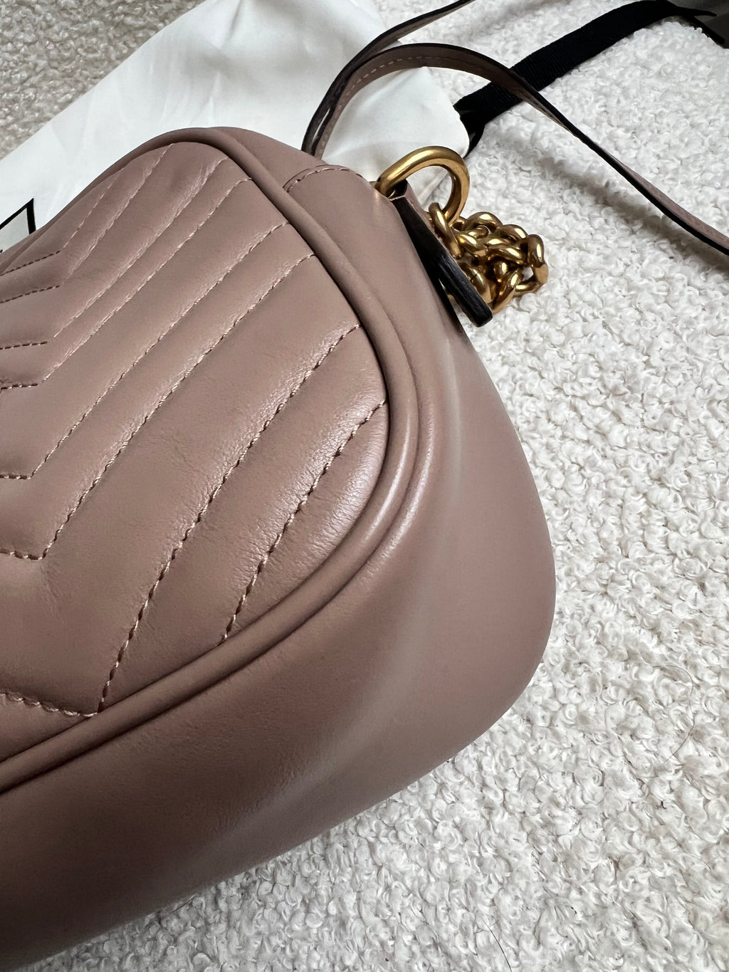 Gucci GG Marmont Dusty Pink Small Shoulder Bag (RRP £1440)