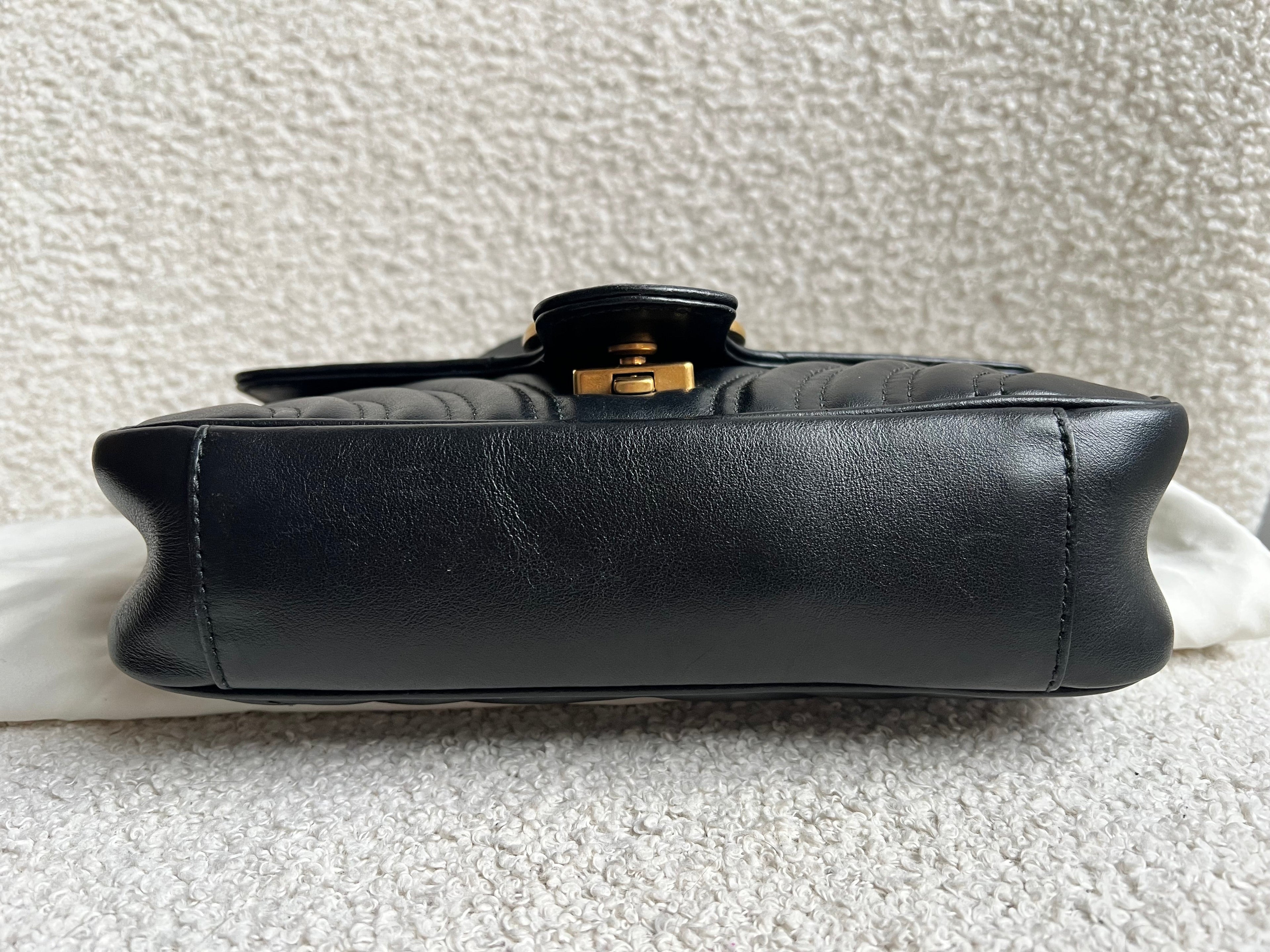 Gucci GG Black Marmont Mini Shoulder Bag (RRP £1,890)