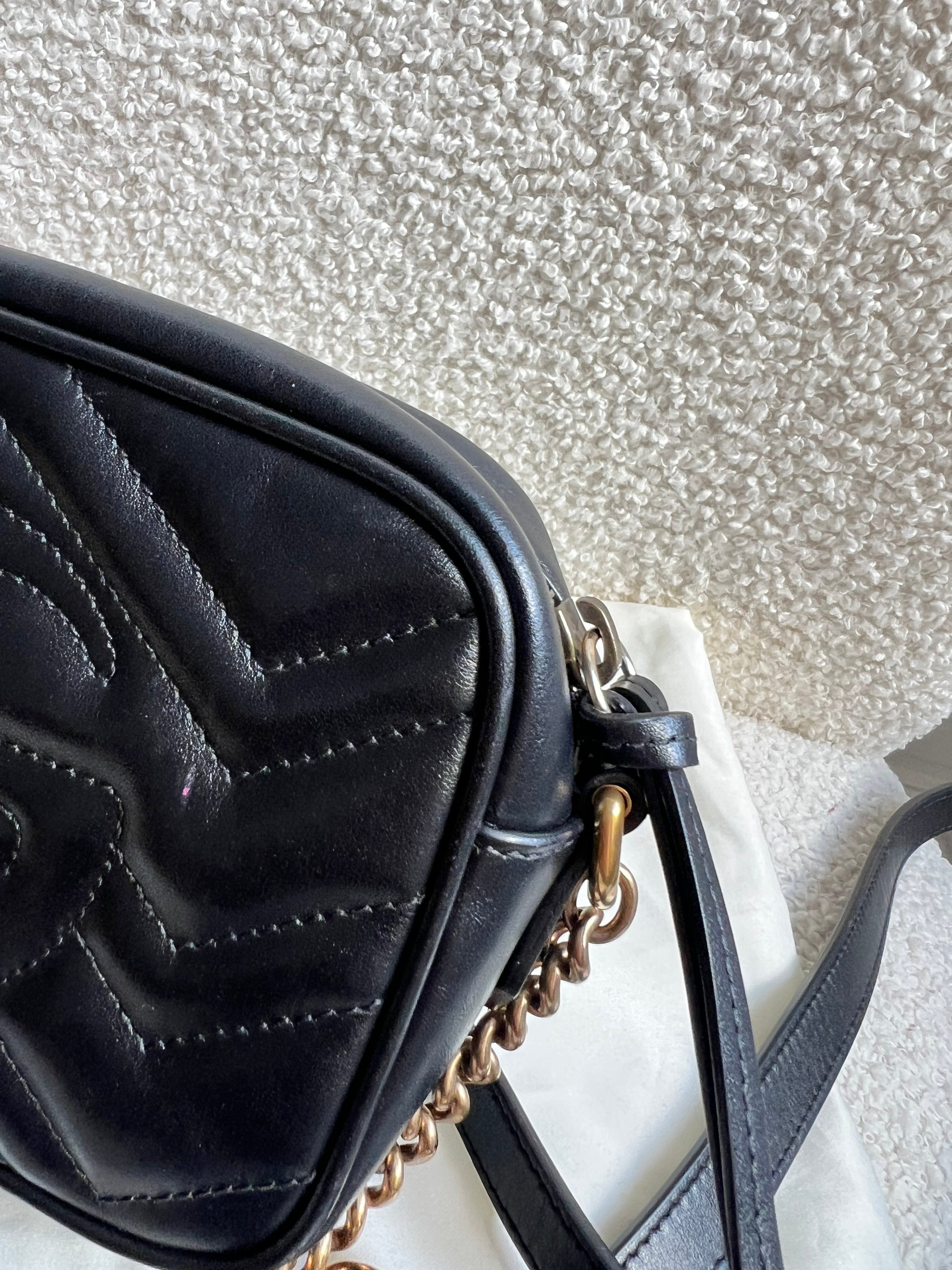Gucci GG Black Marmont Mini Shoulder Bag (RRP £1,360)