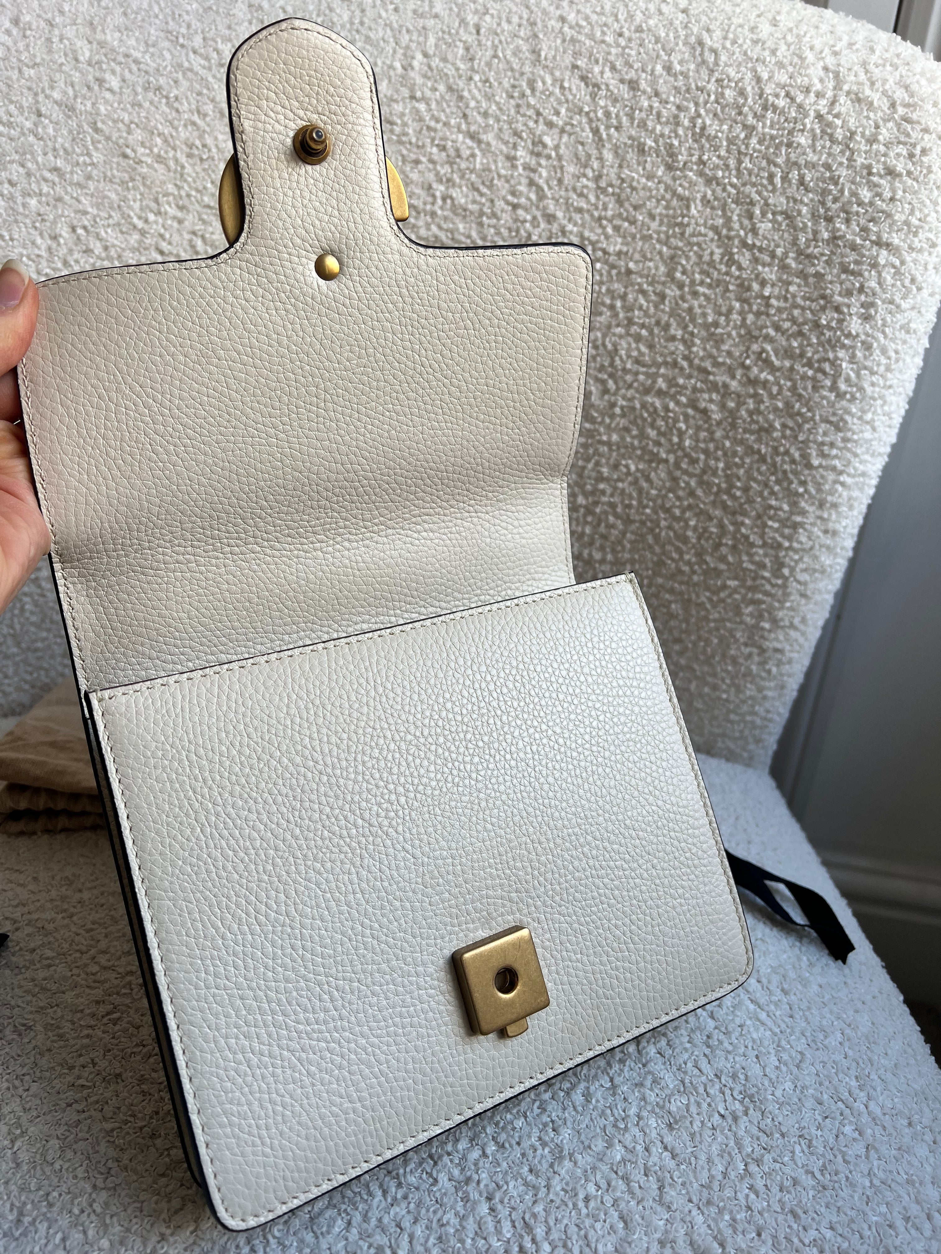Gucci Cream GG Marmont Chain Mini Bag