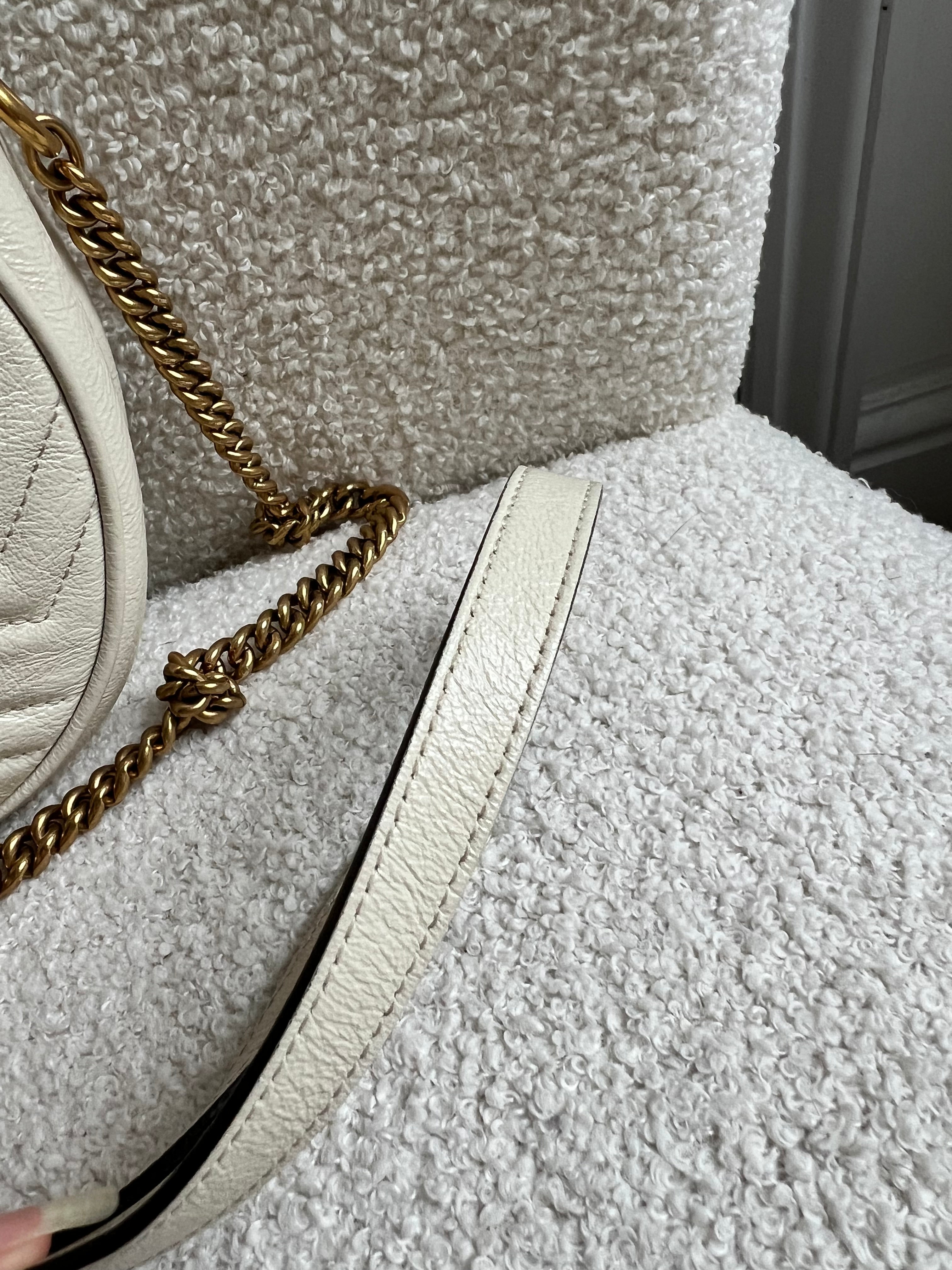Gucci GG Round White Marmont Small Shoulder Bag (RRP £1,090)