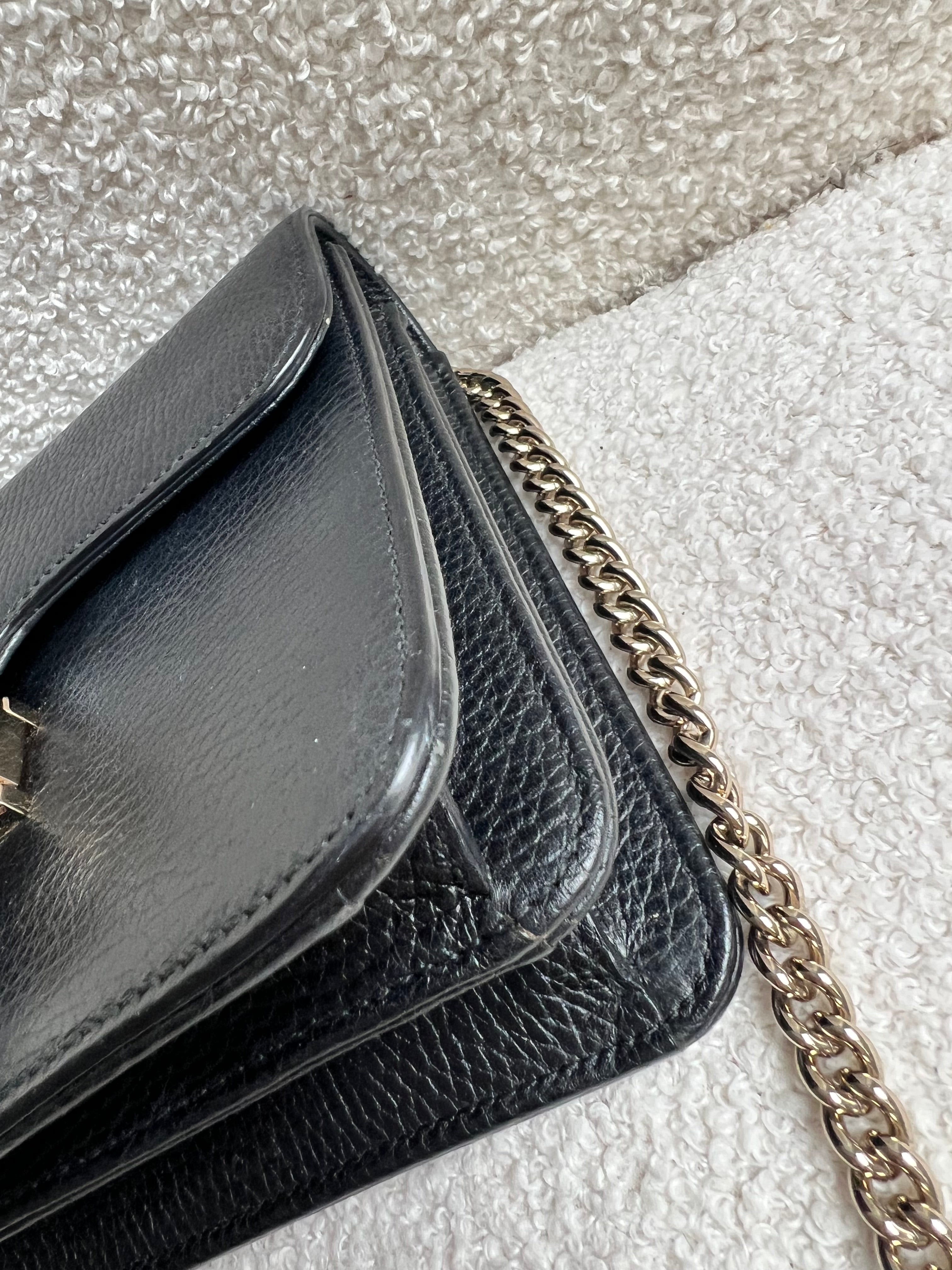 Gucci Interlocking GG Black Small Shoulder Bag