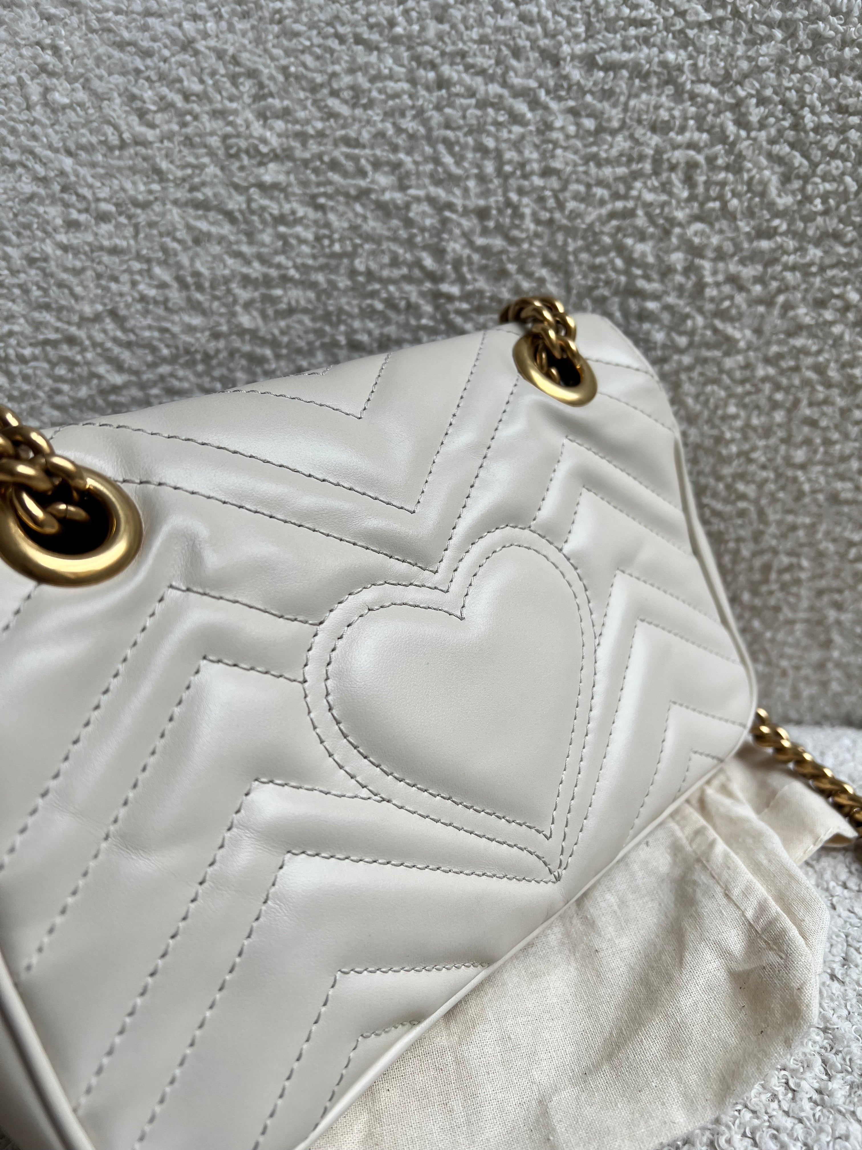 Gucci GG White Marmont Mini Shoulder Bag (RRP £1,890)