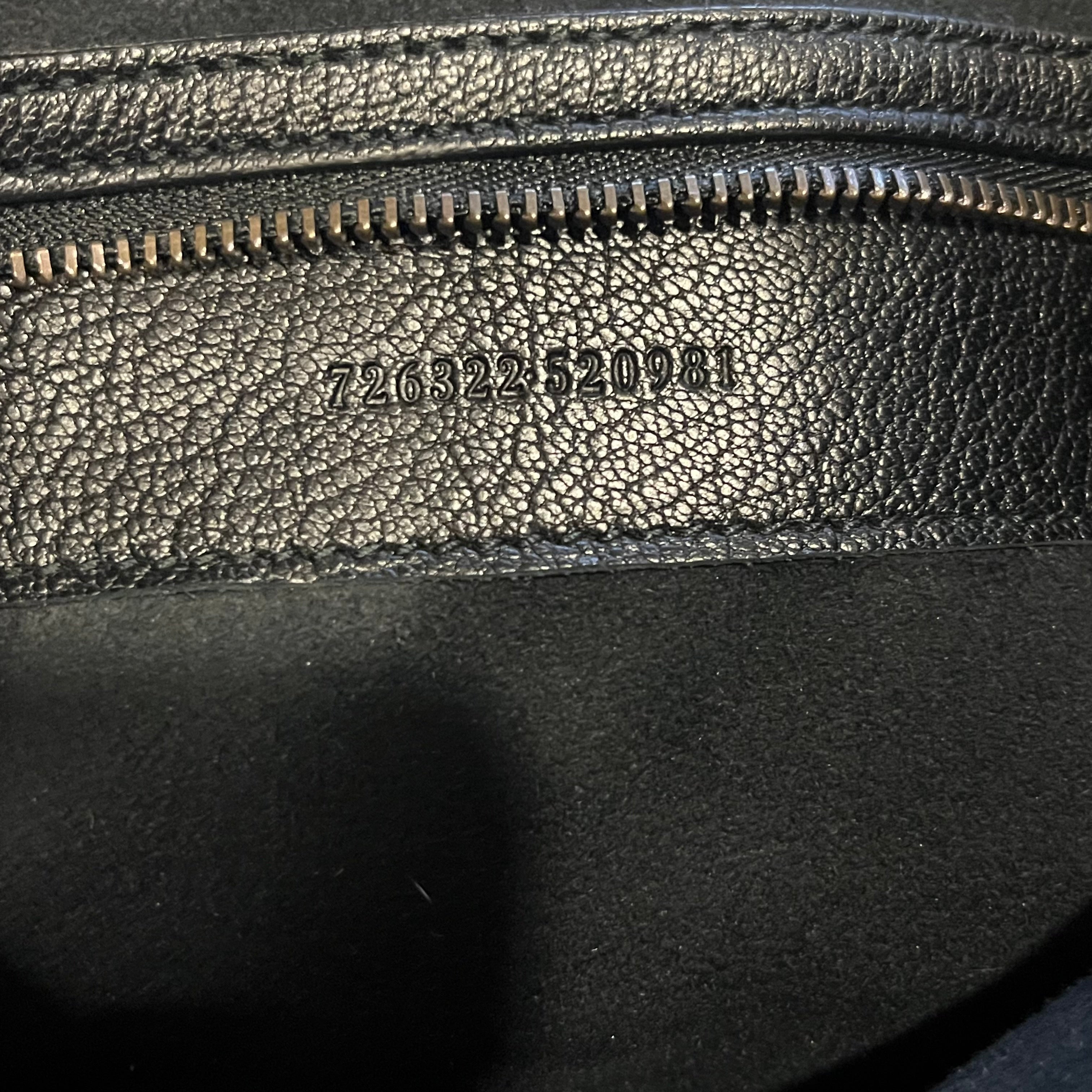 GUCCI Aphrodite Black Leather Hobo Bag