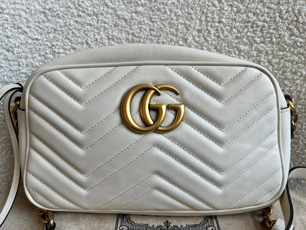 Gucci GG White Marmont Small Shoulder Bag (RRP £1440)