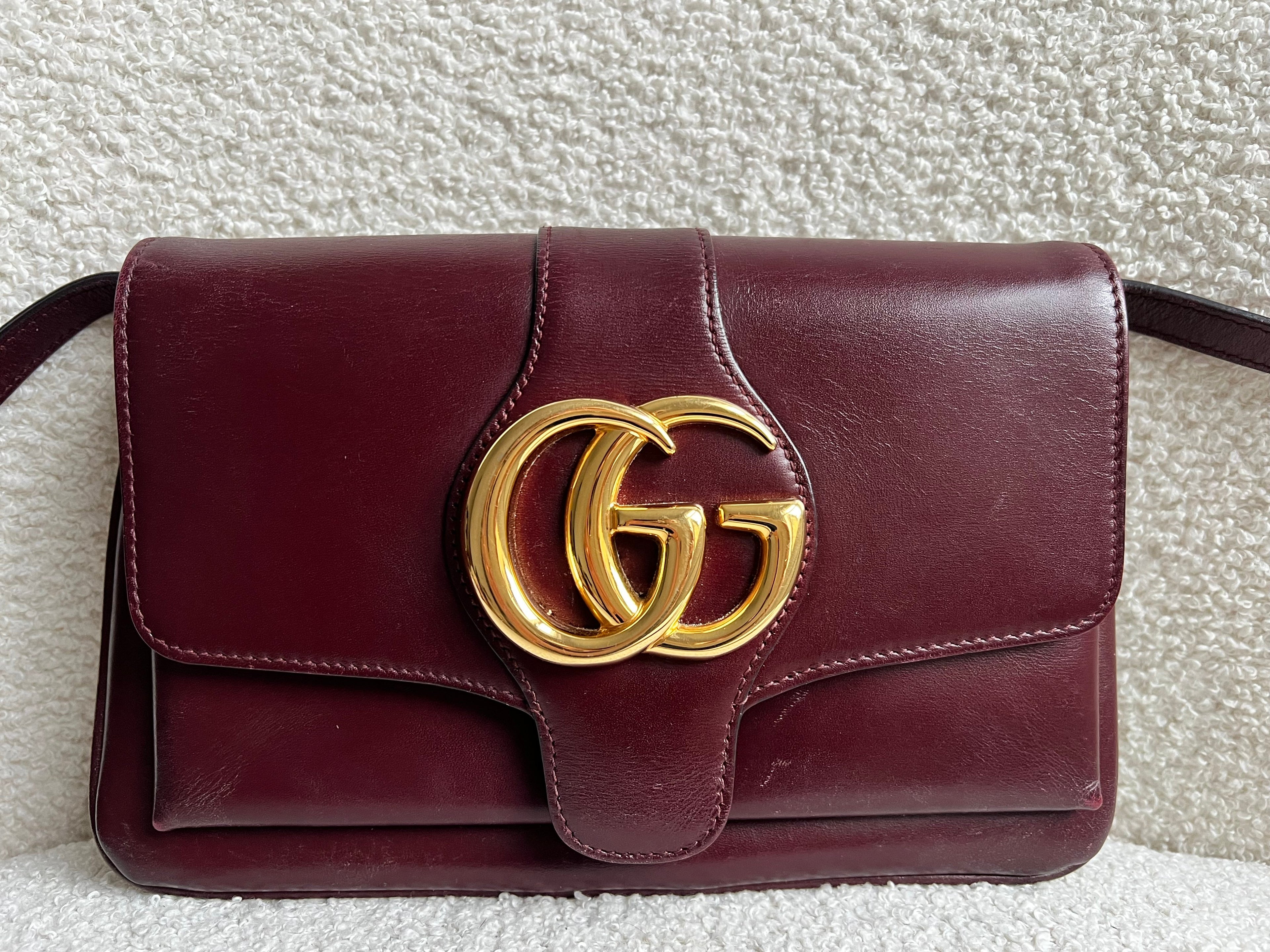 Gucci Burgundy Small Arli Shoulder Bag