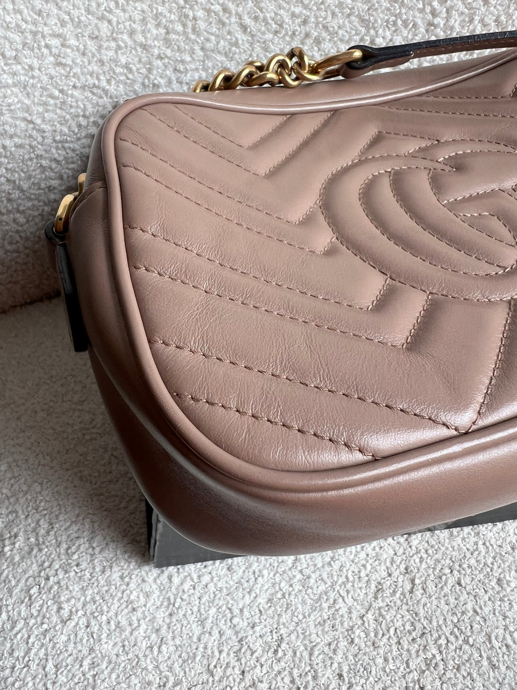 Gucci GG Marmont Dusty Pink Small Shoulder Bag (RRP £1440)