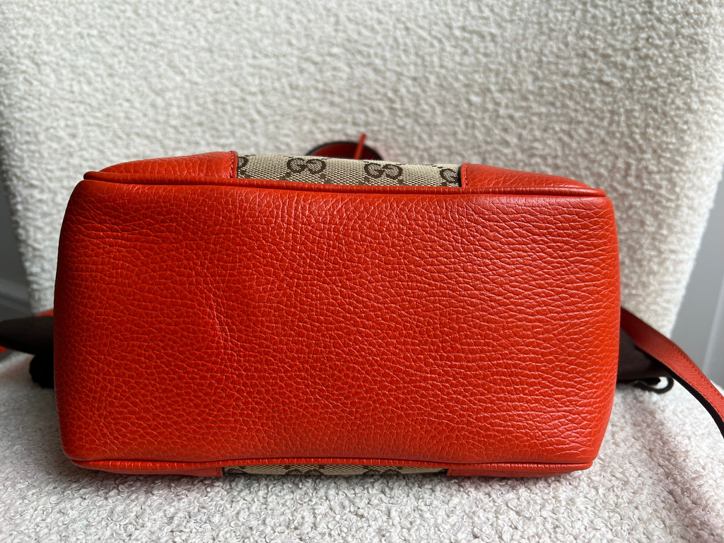 Gucci Bree GG canvas and orange Tote Bag