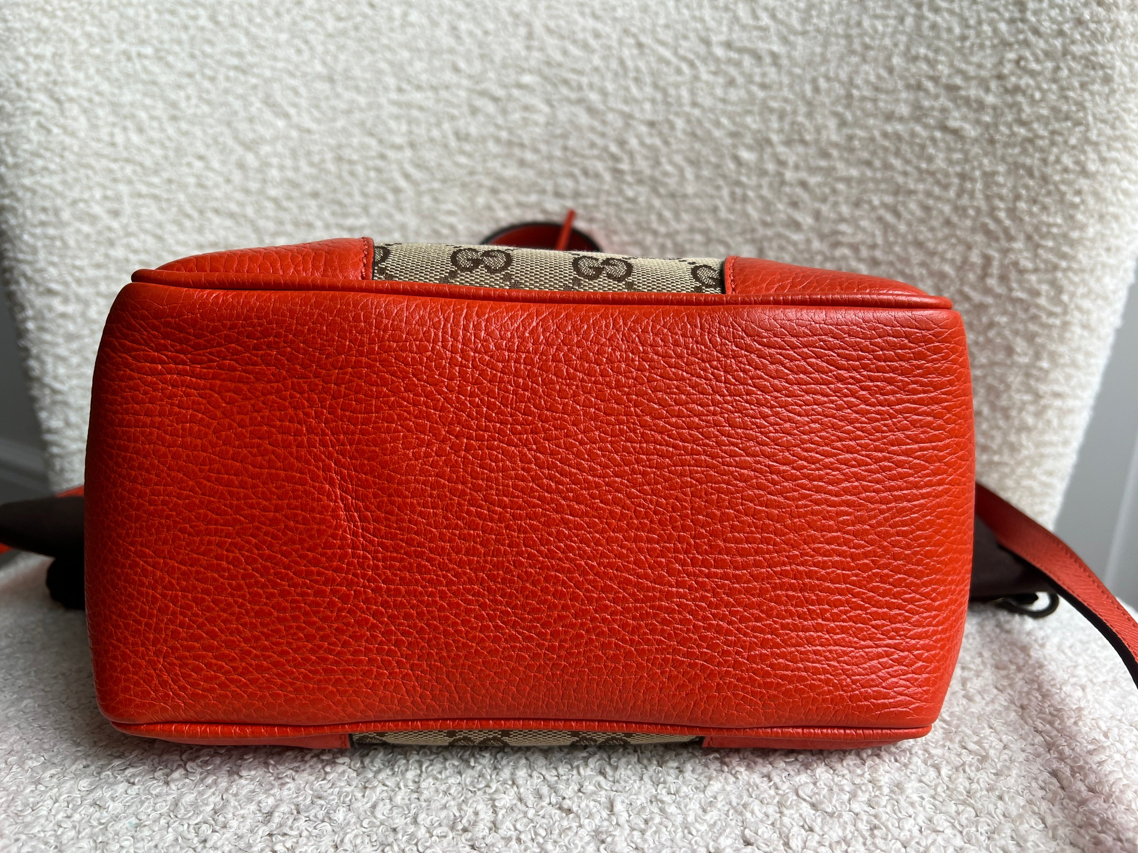 Gucci Bree GG canvas and orange Tote Bag