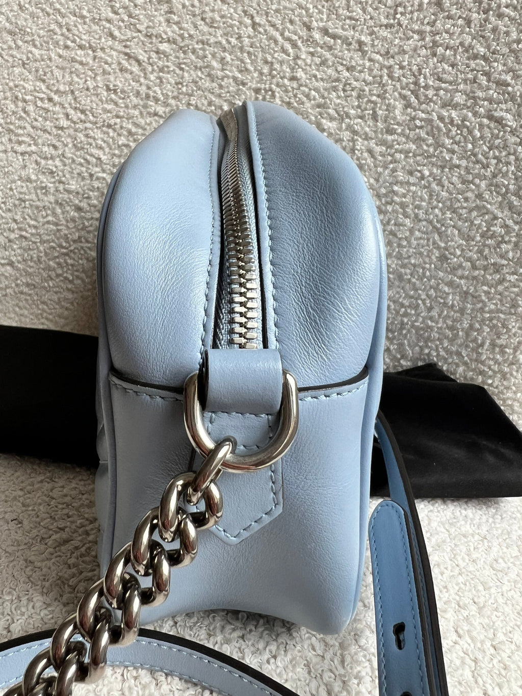 Gucci GG Pale Blue Marmont Small Shoulder Bag (RRP £1440)