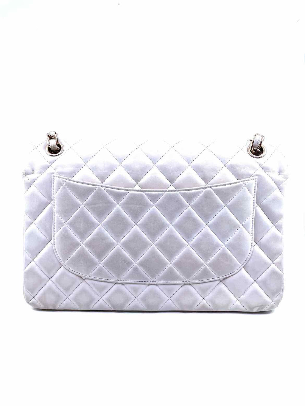 CHANEL Classic White Leather Handbag