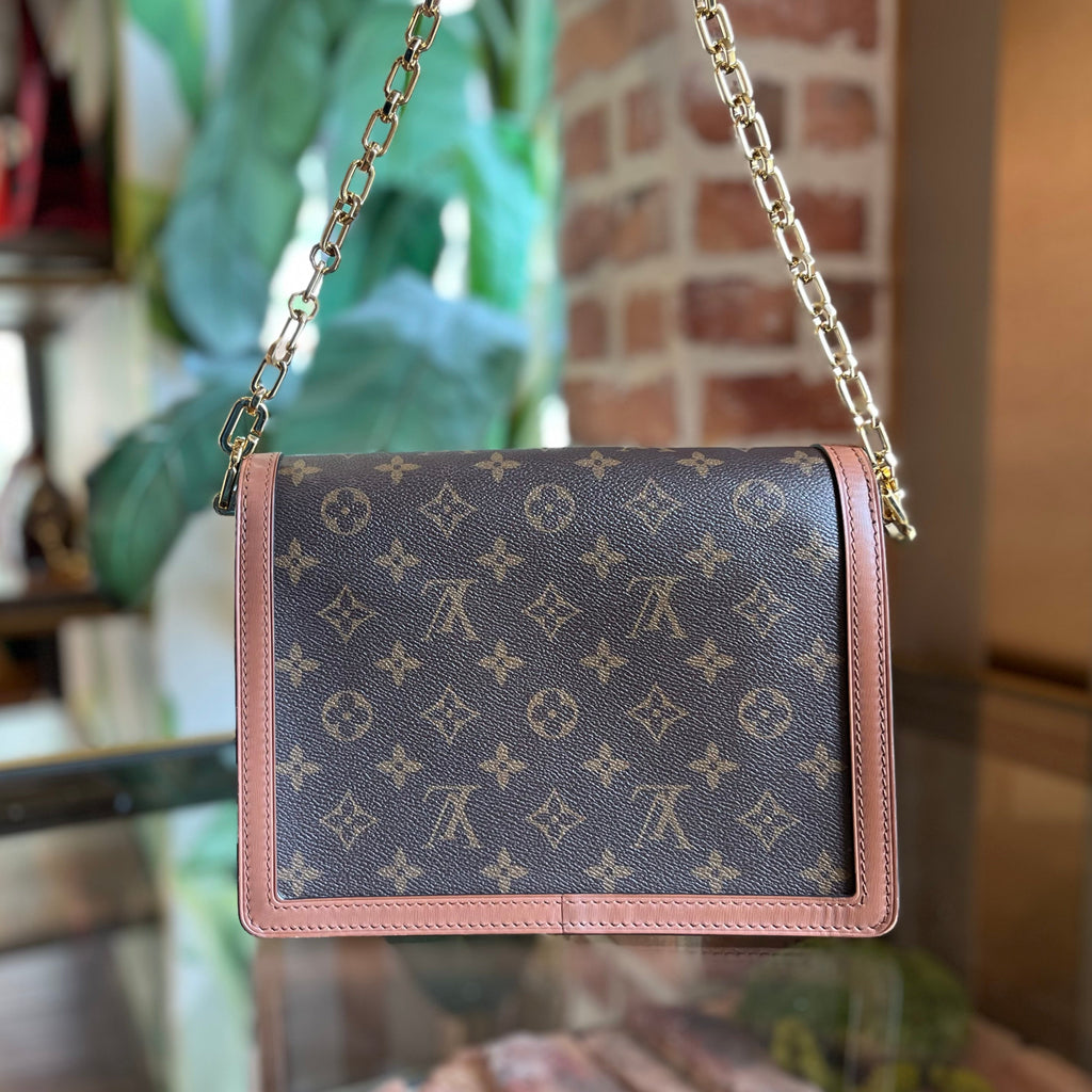 LOUIS VUITTON Dauphine MM Reverse Monogram Canvas Shoulder Bag