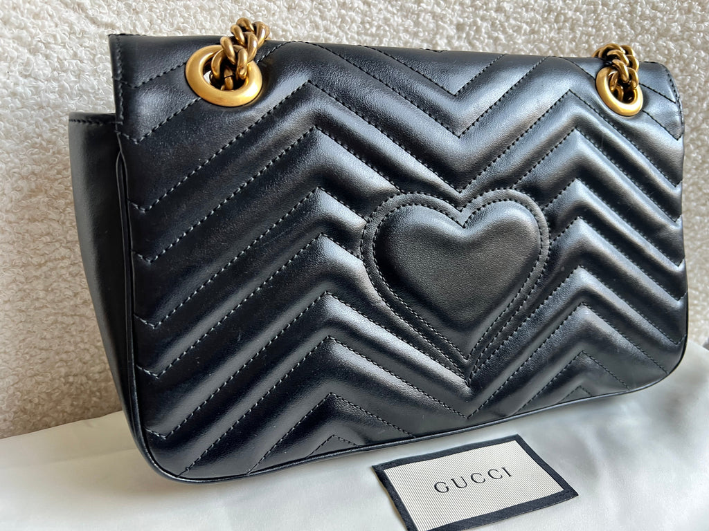 Gucci GG Black Marmont Small Shoulder Bag (RRP £2070)