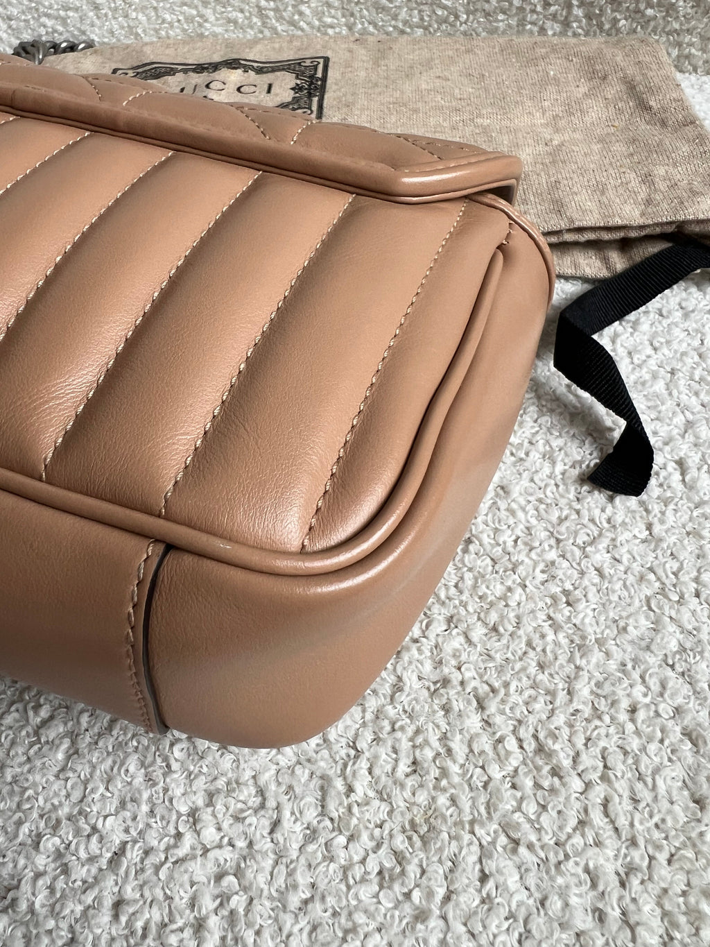 Gucci GG Beige Aria Marmont Mini Shoulder Bag (RRP £1800)
