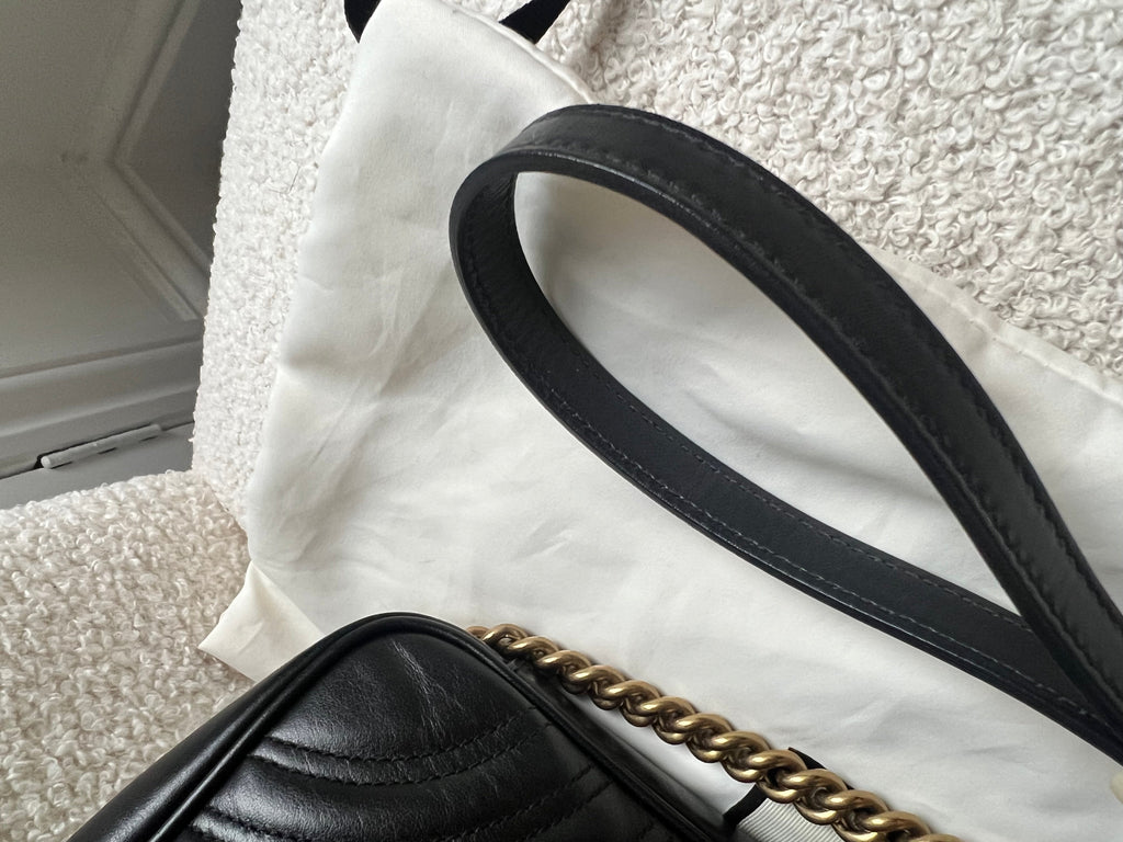 Gucci GG Black Marmont Small Shoulder Bag (RRP £2070)