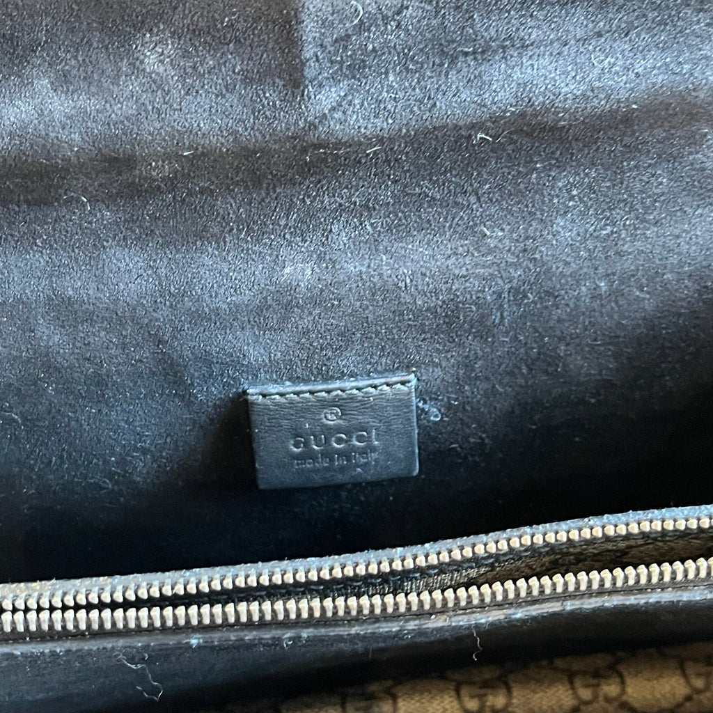 GUCCI Small Dionysus Black GG Supreme Monogram Shoulder Bag