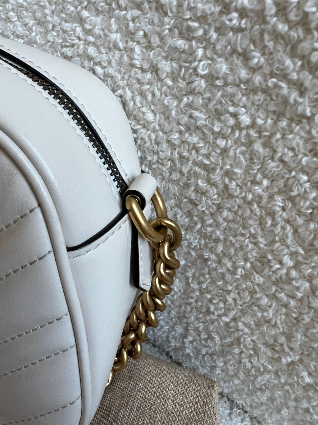 Gucci GG White Marmont Small Shoulder Bag (RRP £1440)