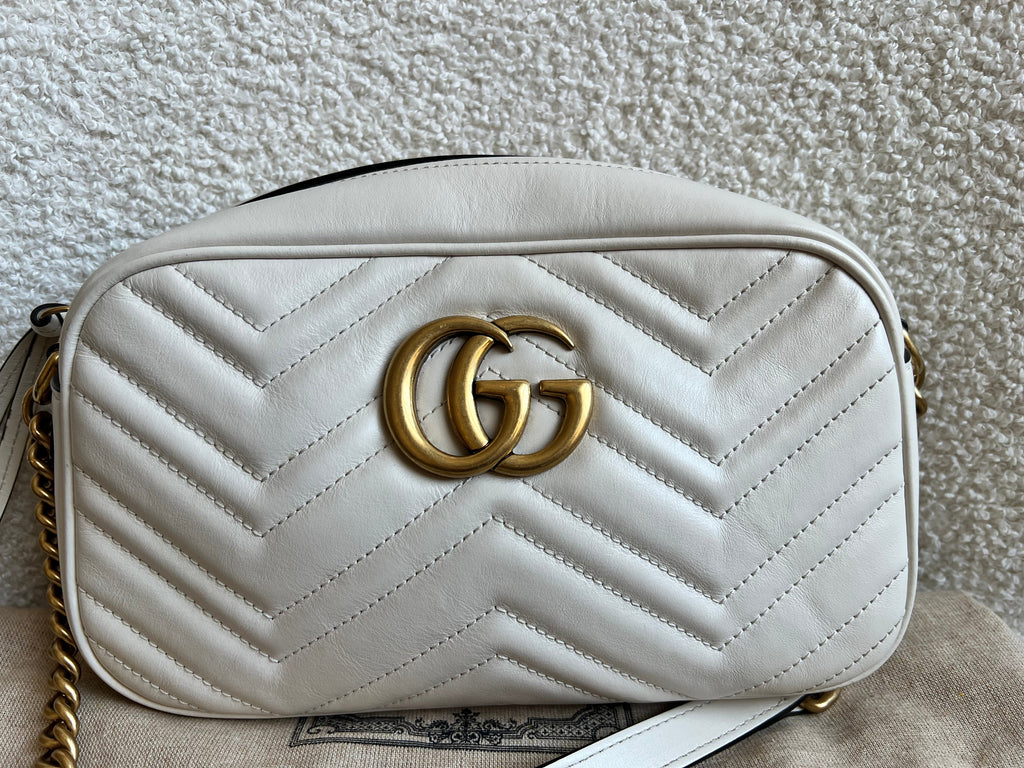 Gucci GG White Marmont Small Shoulder Bag (RRP £1440)
