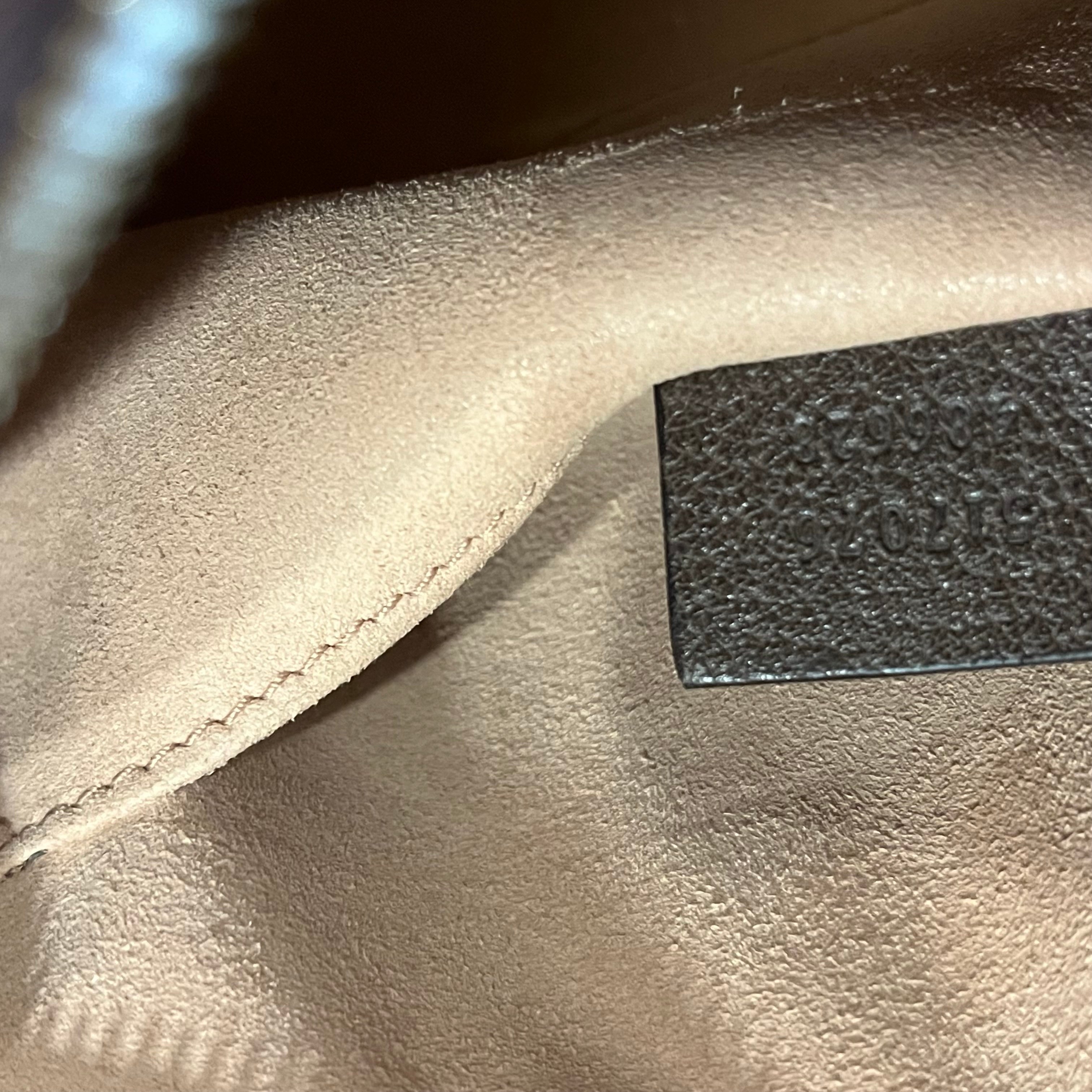 GUCCI Ophidia Beige Ebony GG Supreme Monogram Canvas Belt Bag SZ75/30(2US)