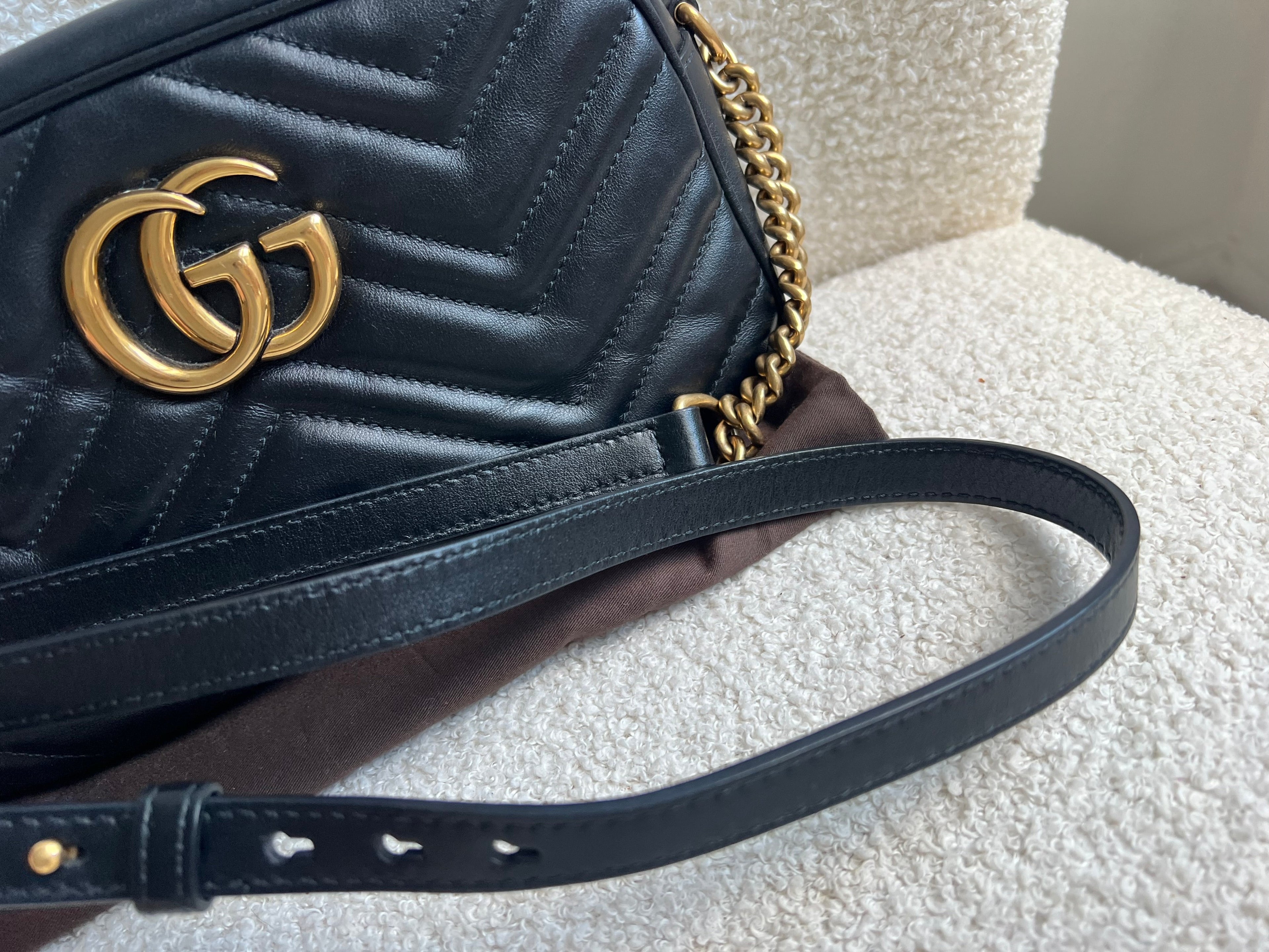 Gucci GG Black Marmont Small Shoulder Bag (RRP £1440)