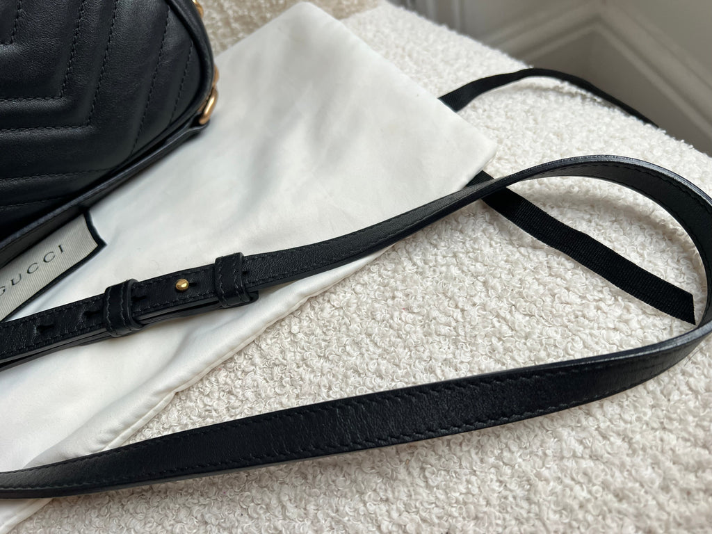 Gucci GG Black Marmont Small Shoulder Bag (RRP £1440)
