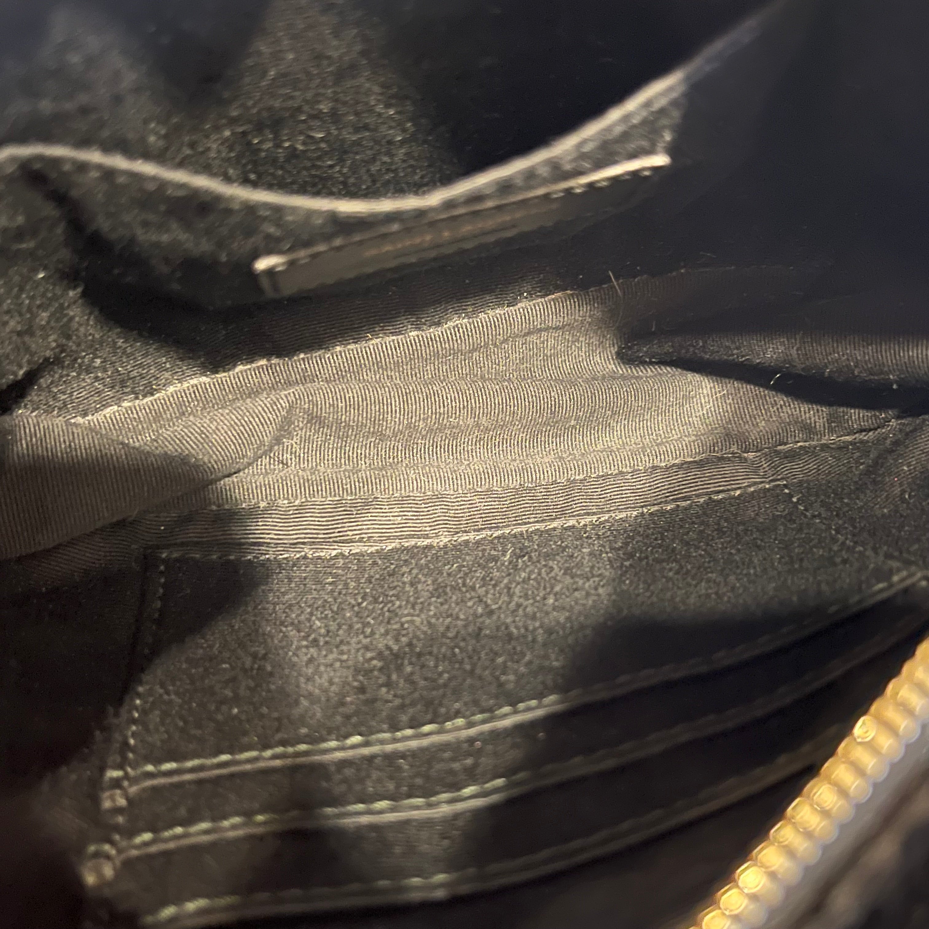 SAINT LAURENT Loulou Small Black Velvet Chevron Quilted Belt Bag