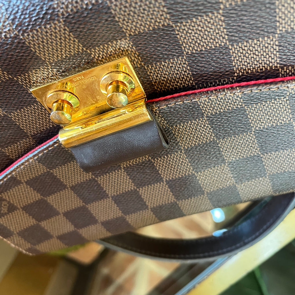 LOUIS VUITTON Croisette Brown Damier Ebene Top Handle Bag